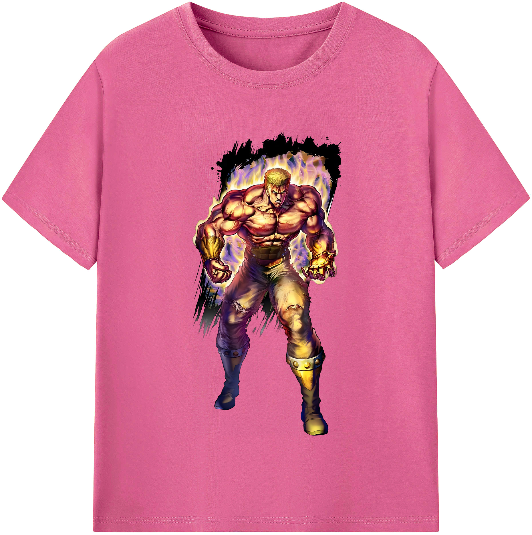 （画像用） 北斗の拳 Fist of the North Star レディースカジュアルプリントTシャツ（綿100％）