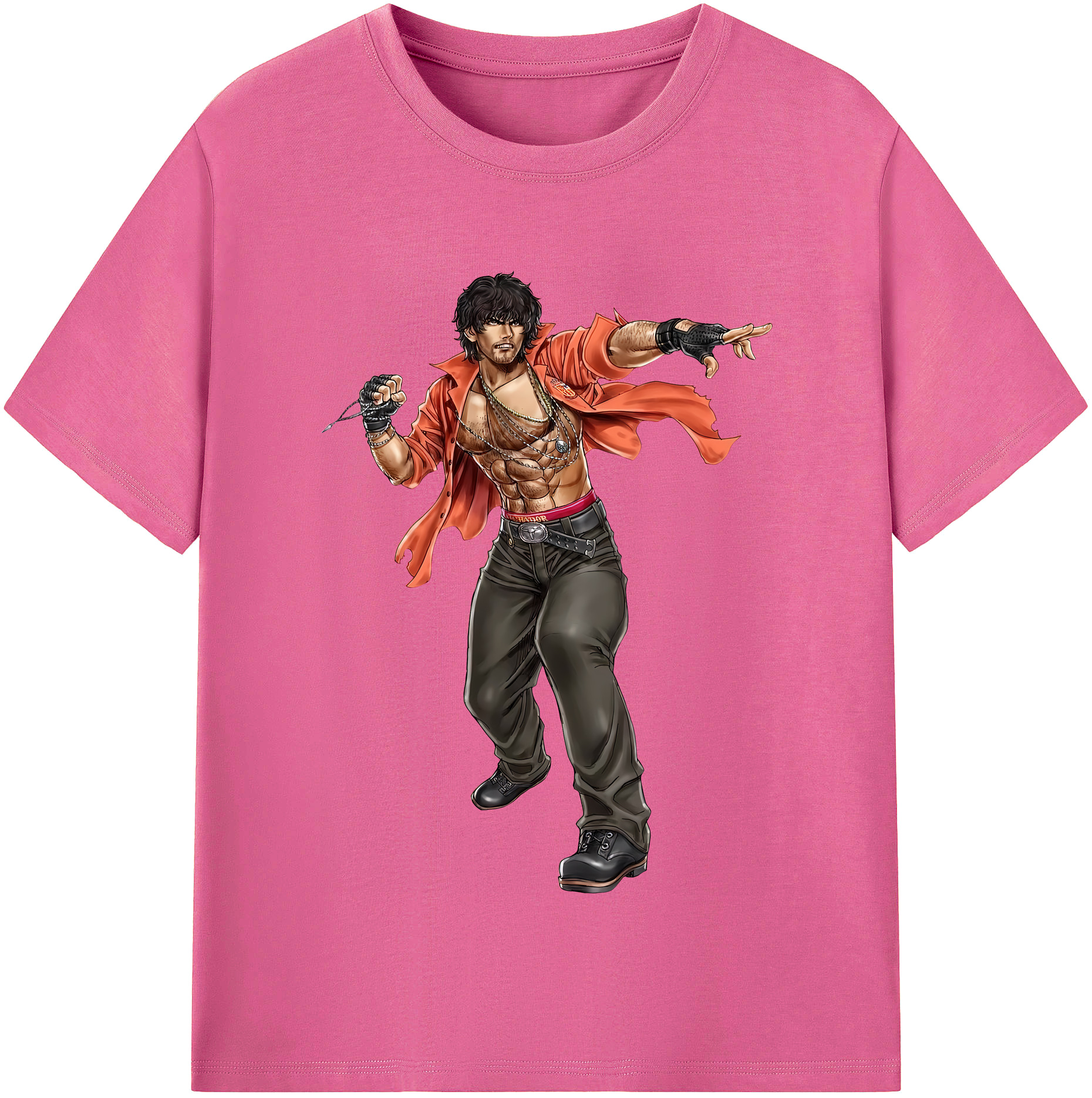 （画像用） 北斗の拳 Fist of the North Star レディースカジュアルプリントTシャツ（綿100％）