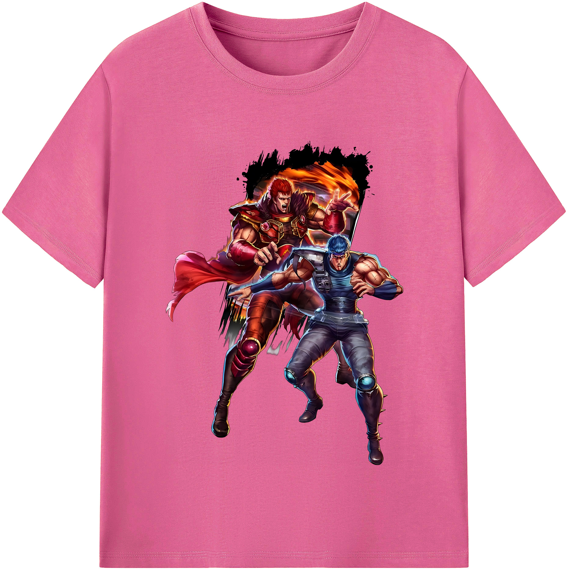 （画像用） 北斗の拳 Fist of the North Star レディースカジュアルプリントTシャツ（綿100％）