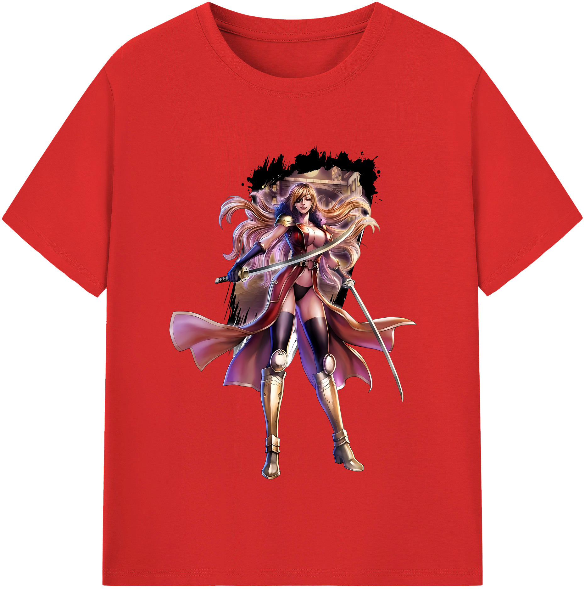（画像用） 北斗の拳 Fist of the North Star レディースカジュアルプリントTシャツ（綿100％）