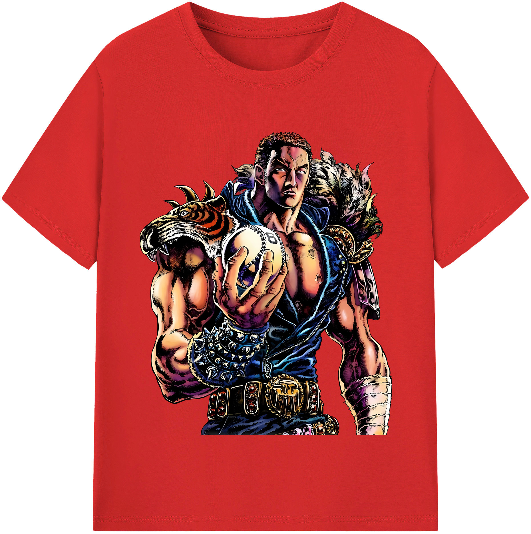 （画像用） 北斗の拳 Fist of the North Star レディースカジュアルプリントTシャツ（綿100％）