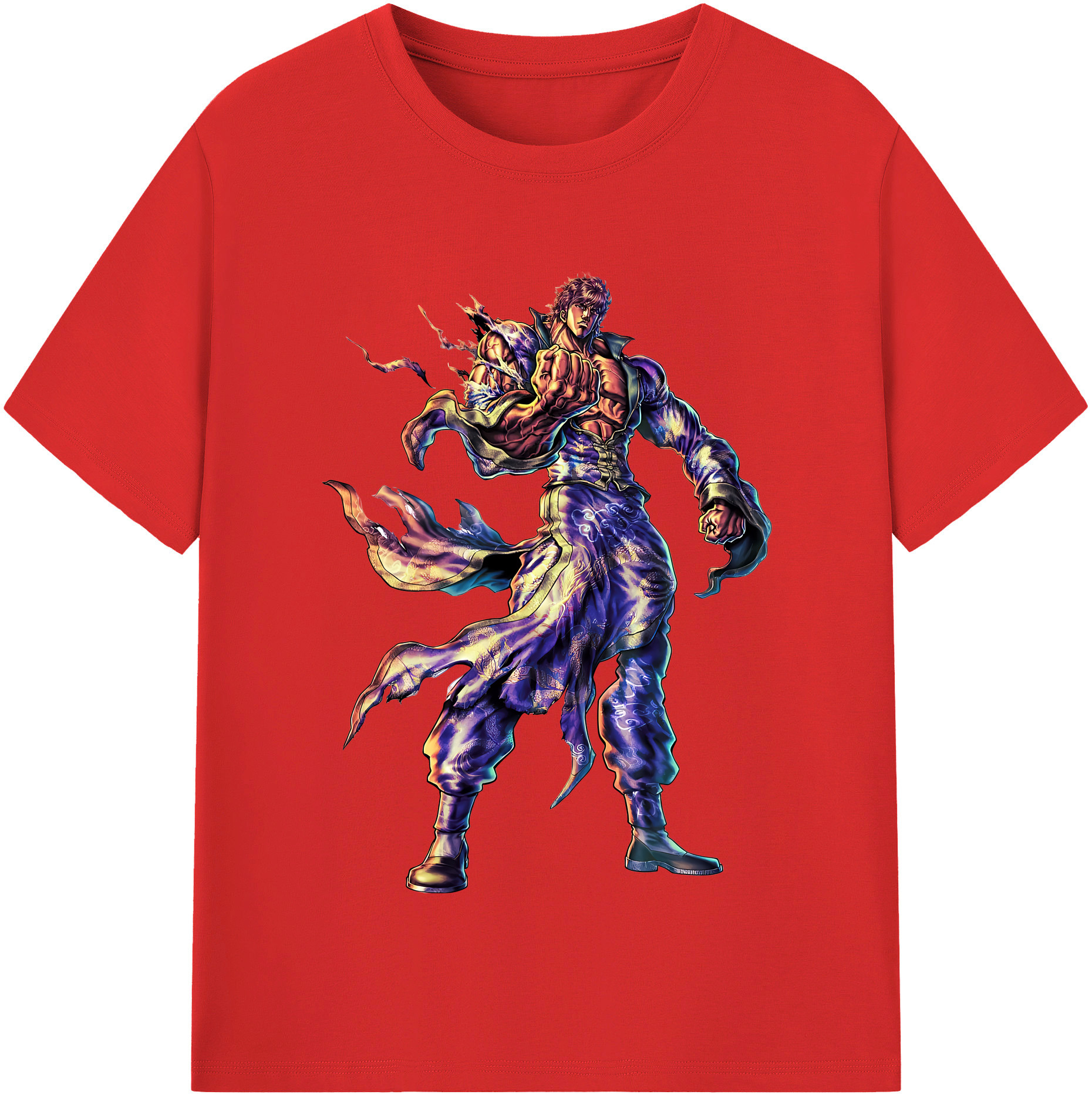 （画像用） 北斗の拳 Fist of the North Star レディースカジュアルプリントTシャツ（綿100％）