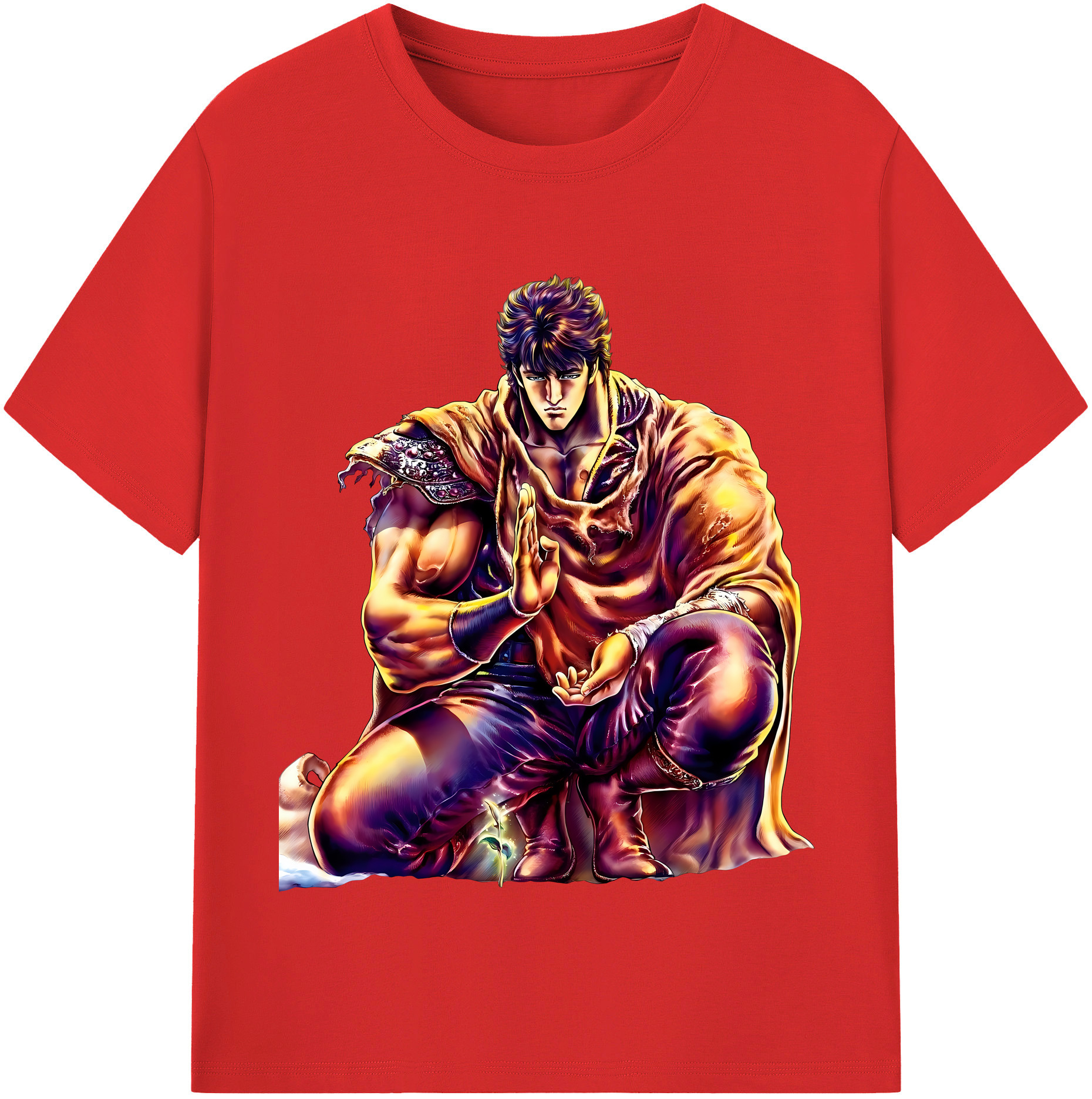 （画像用） 北斗の拳 Fist of the North Star レディースカジュアルプリントTシャツ（綿100％）