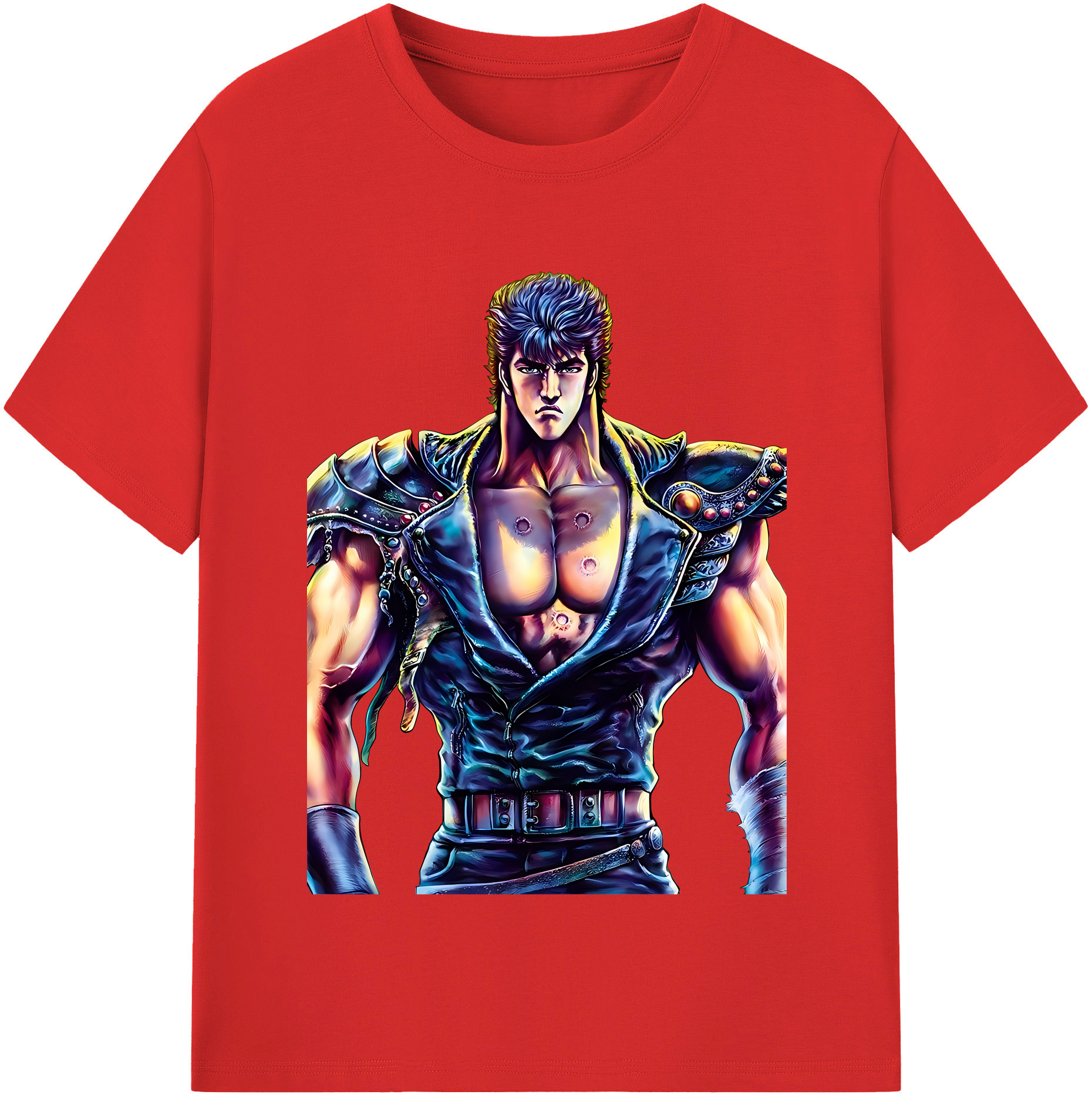 （画像用） 北斗の拳 Fist of the North Star レディースカジュアルプリントTシャツ（綿100％）