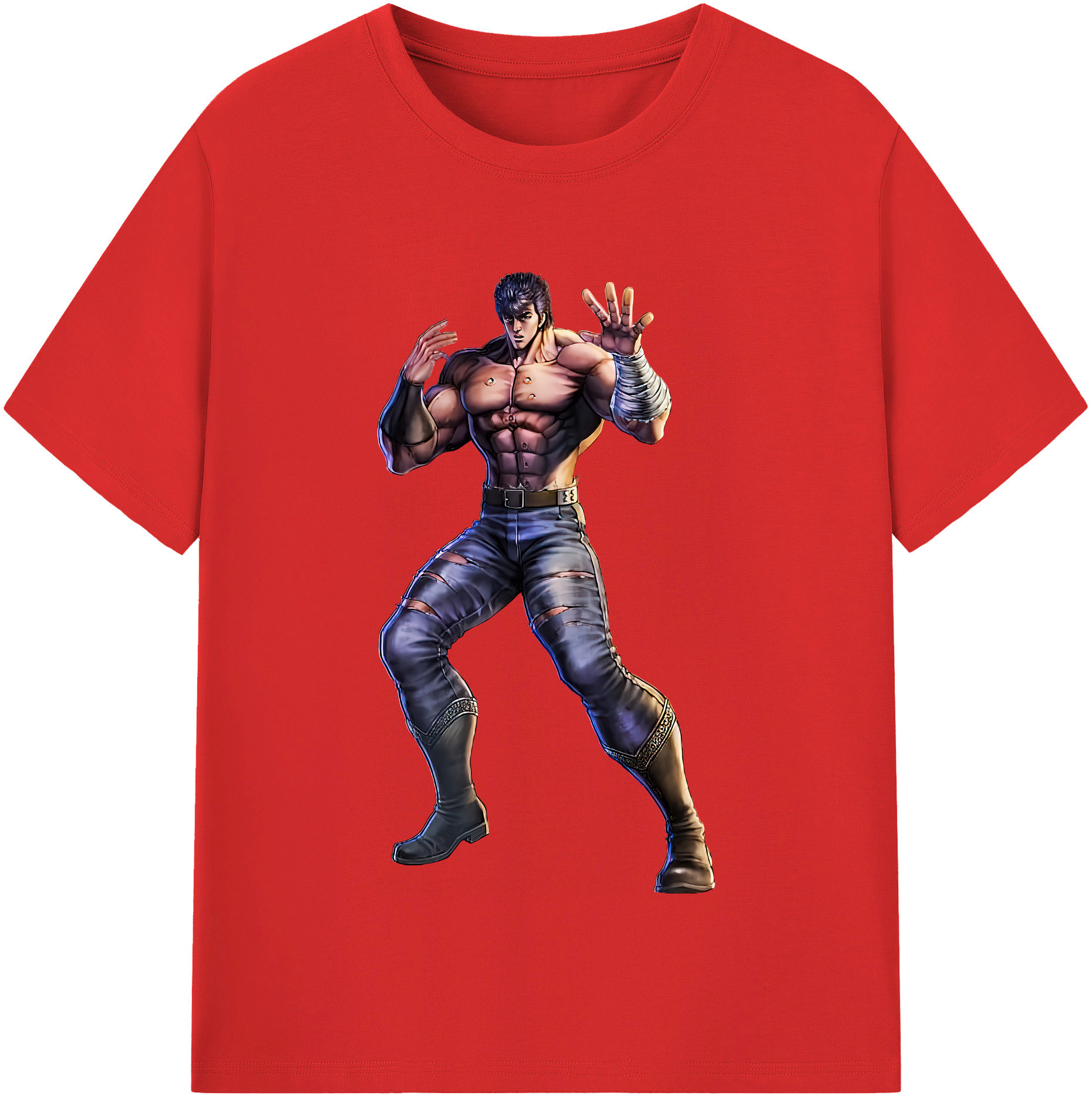（画像用） 北斗の拳 Fist of the North Star レディースカジュアルプリントTシャツ（綿100％）