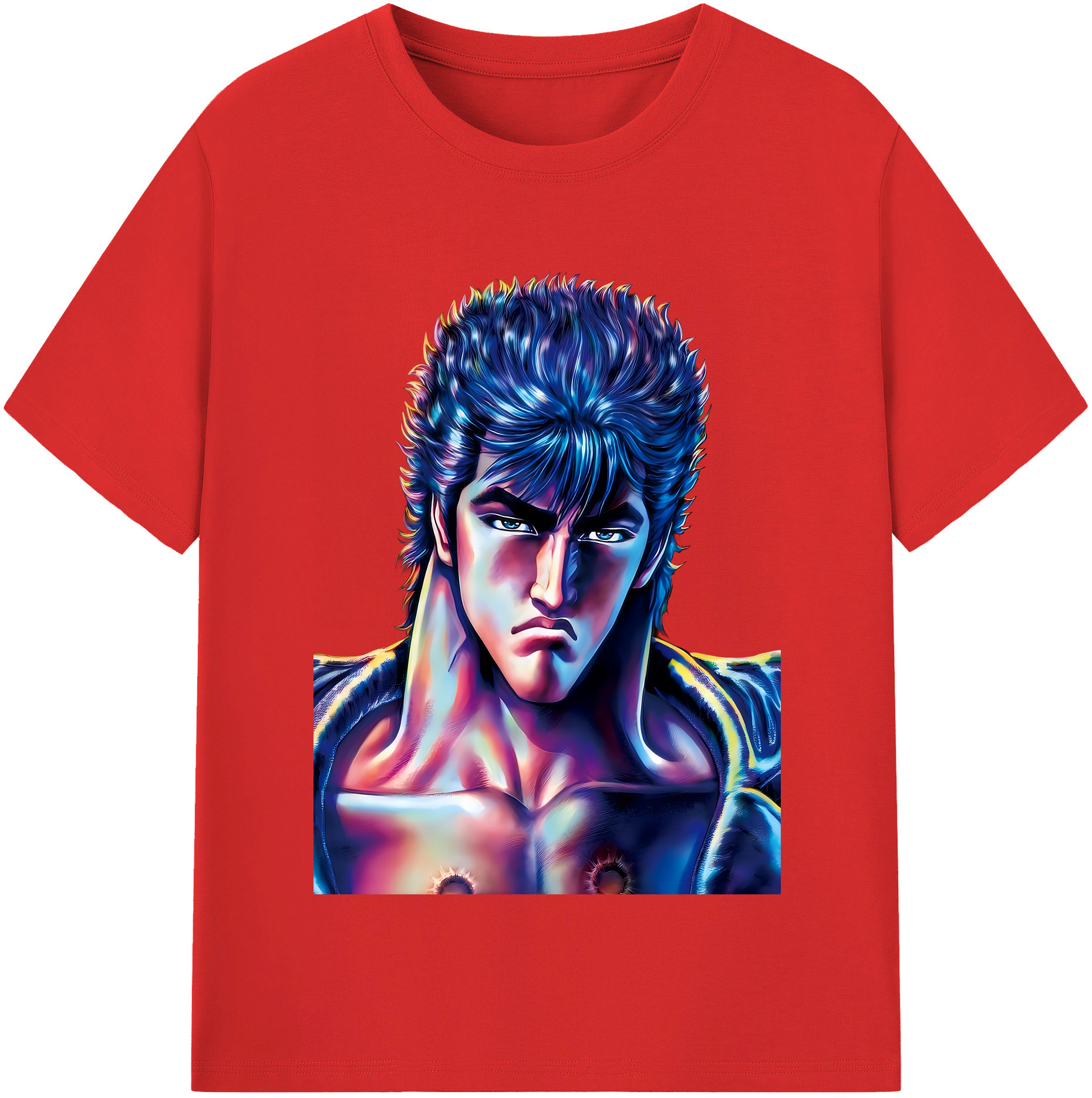 （画像用） 北斗の拳 Fist of the North Star レディースカジュアルプリントTシャツ（綿100％）
