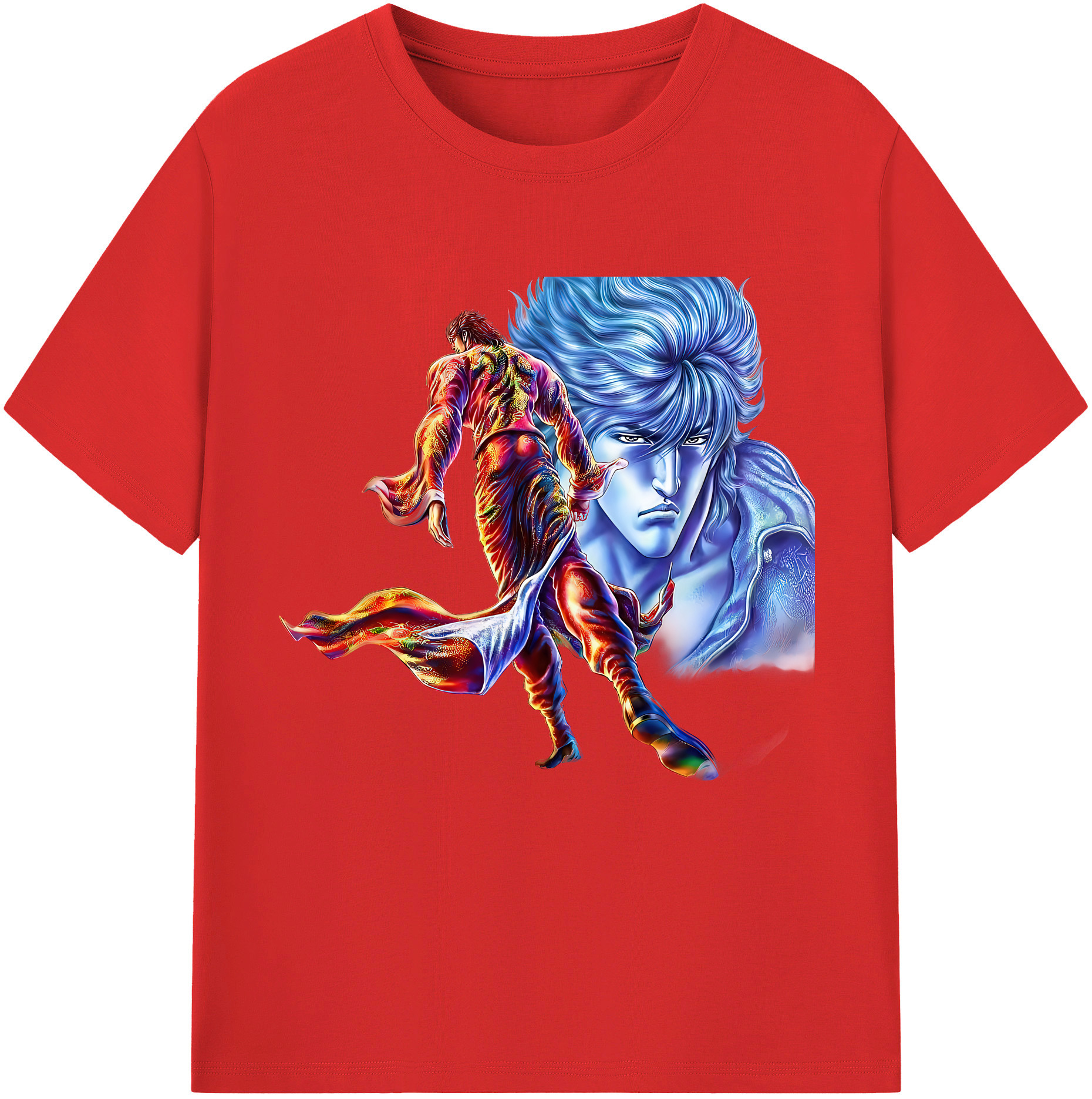 （画像用） 北斗の拳 Fist of the North Star レディースカジュアルプリントTシャツ（綿100％）
