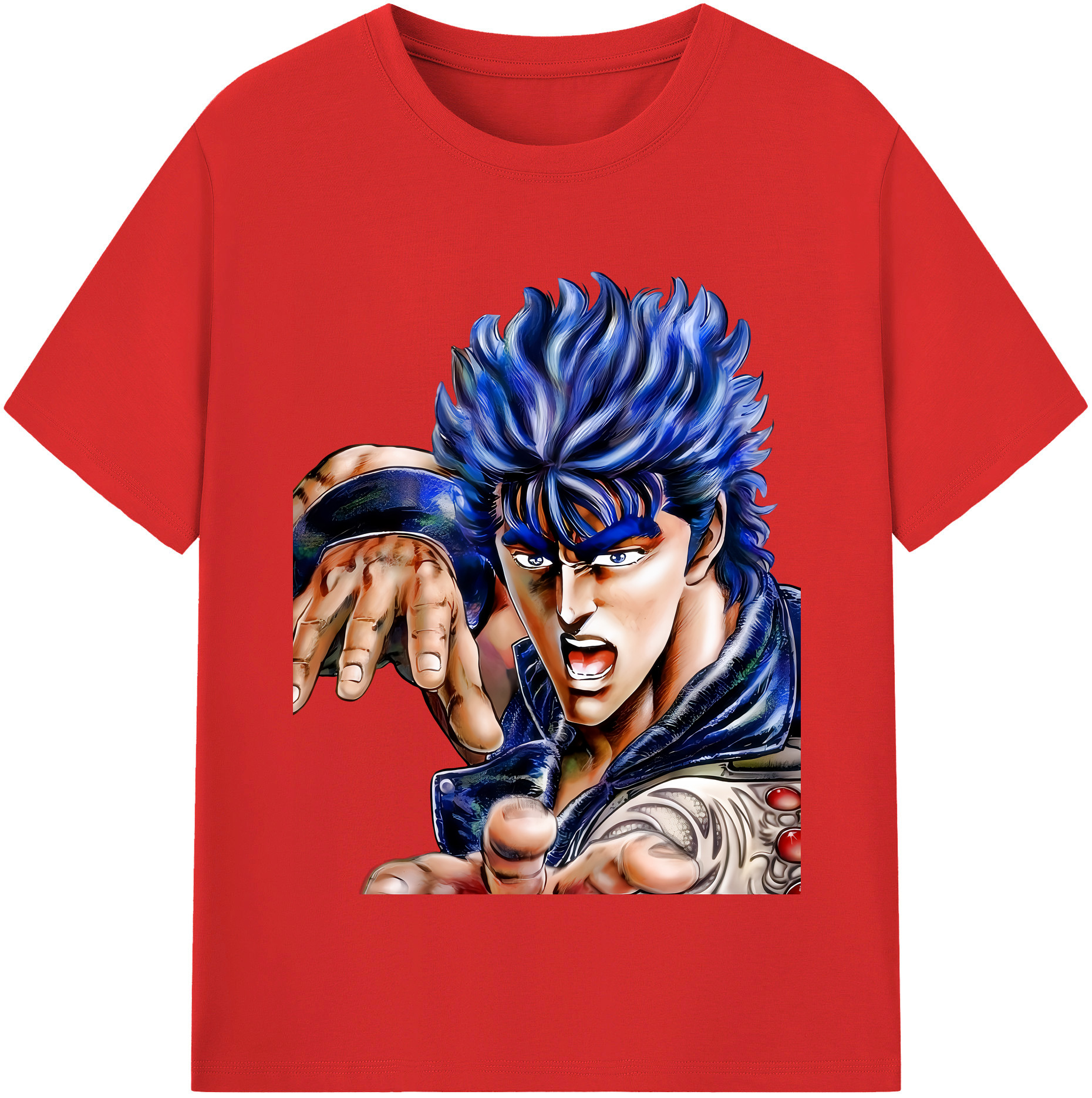 （画像用） 北斗の拳 Fist of the North Star レディースカジュアルプリントTシャツ（綿100％）