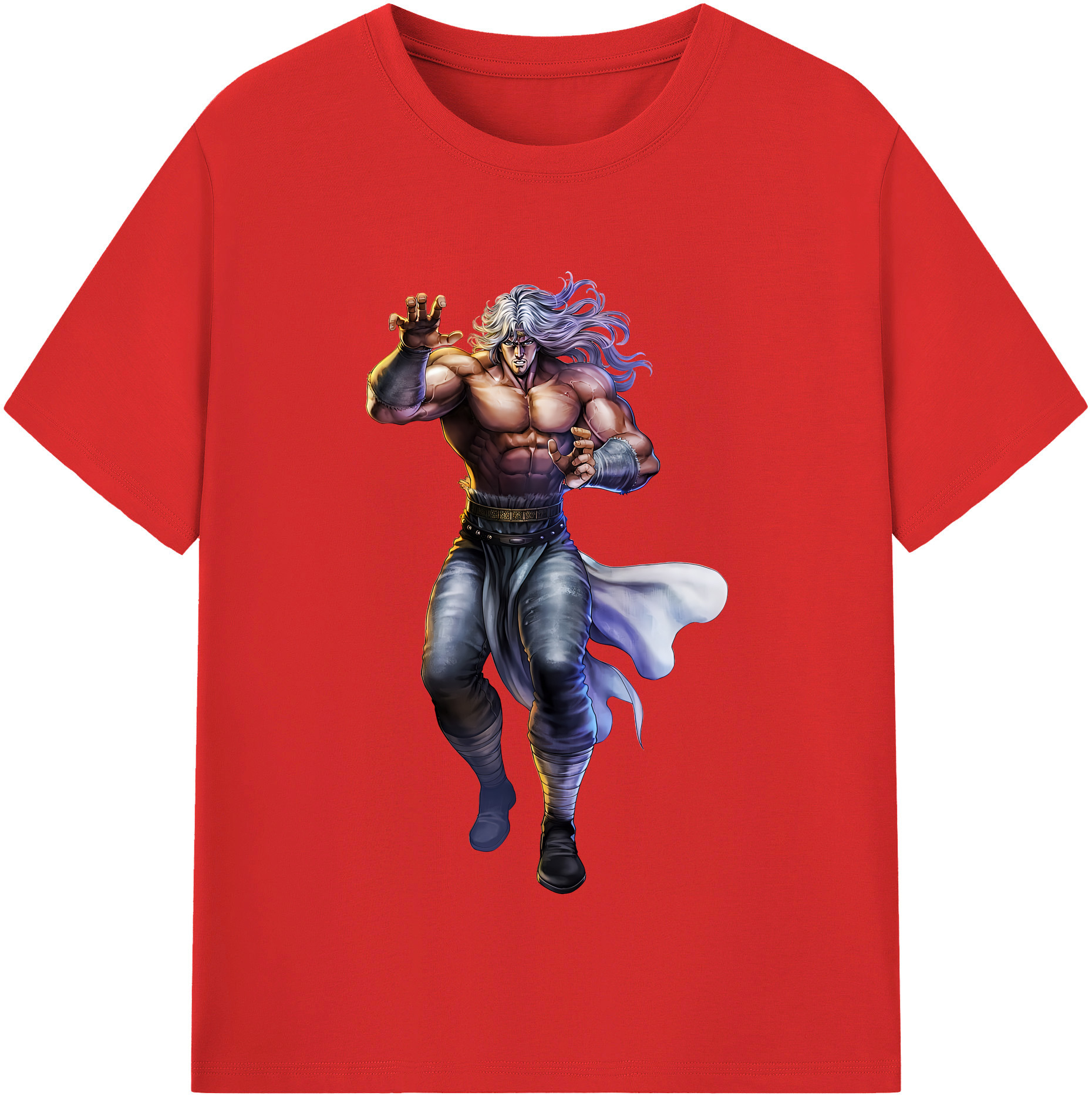 （画像用） 北斗の拳 Fist of the North Star レディースカジュアルプリントTシャツ（綿100％）
