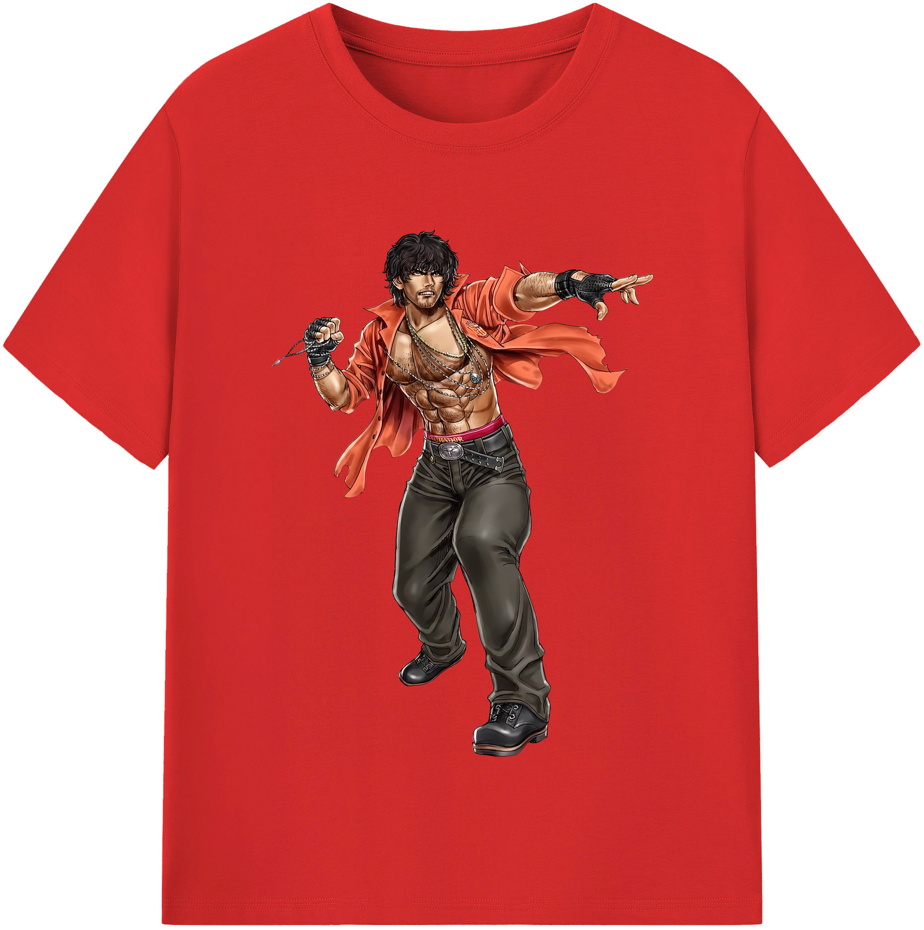 （画像用） 北斗の拳 Fist of the North Star レディースカジュアルプリントTシャツ（綿100％）