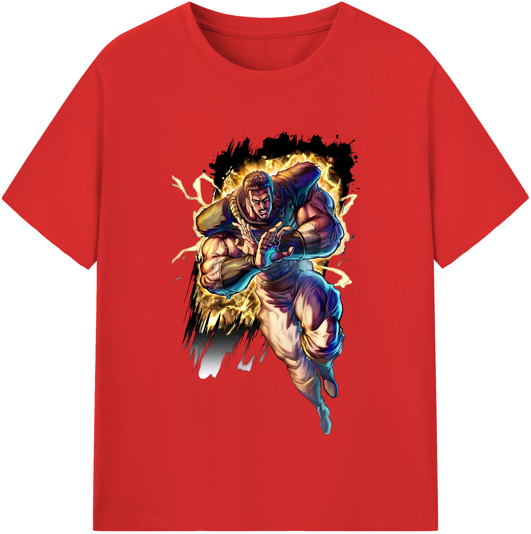 （画像用） 北斗の拳 Fist of the North Star レディースカジュアルプリントTシャツ（綿100％）