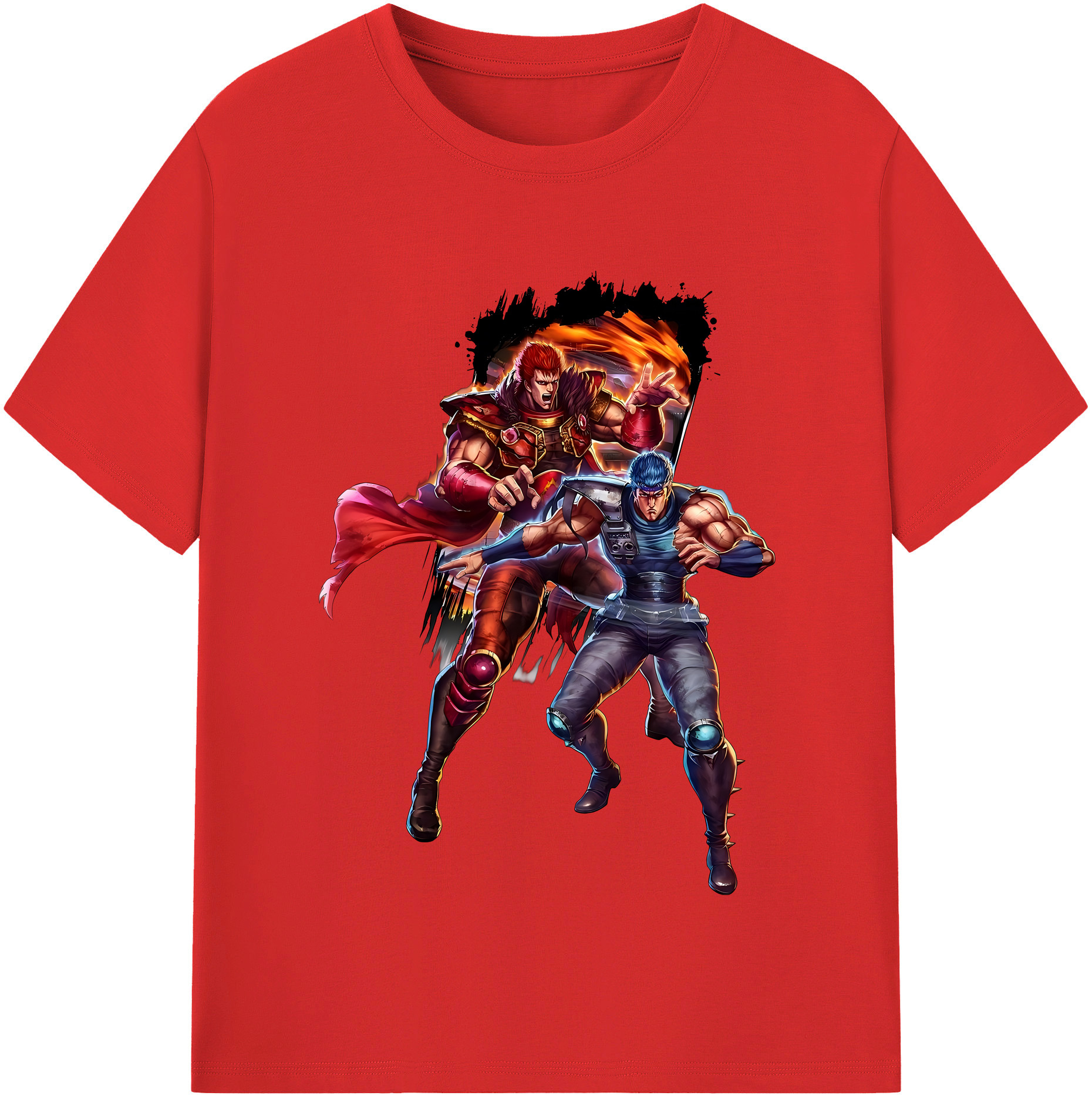 （画像用） 北斗の拳 Fist of the North Star レディースカジュアルプリントTシャツ（綿100％）
