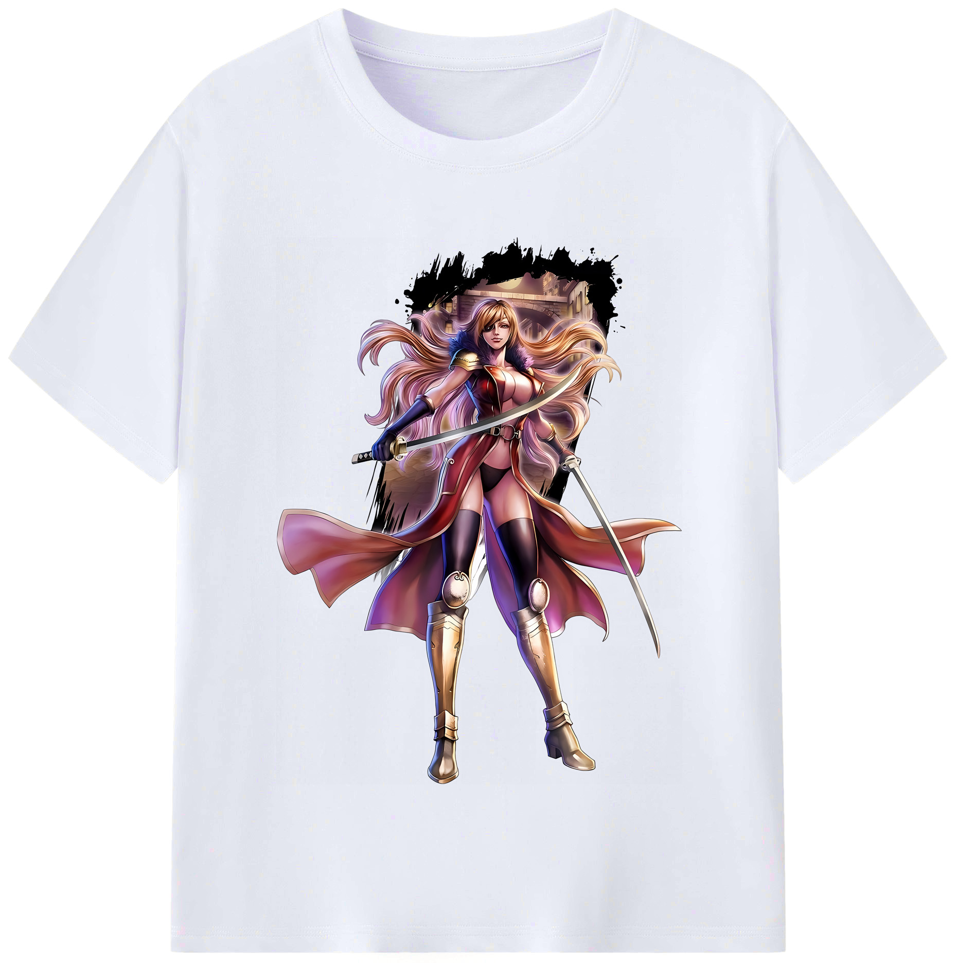 （画像用） 北斗の拳 Fist of the North Star レディースカジュアルプリントTシャツ（綿100％）