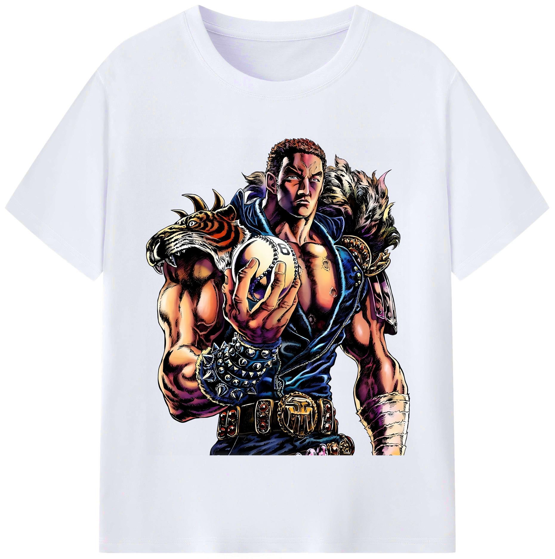 （画像用） 北斗の拳 Fist of the North Star レディースカジュアルプリントTシャツ（綿100％）