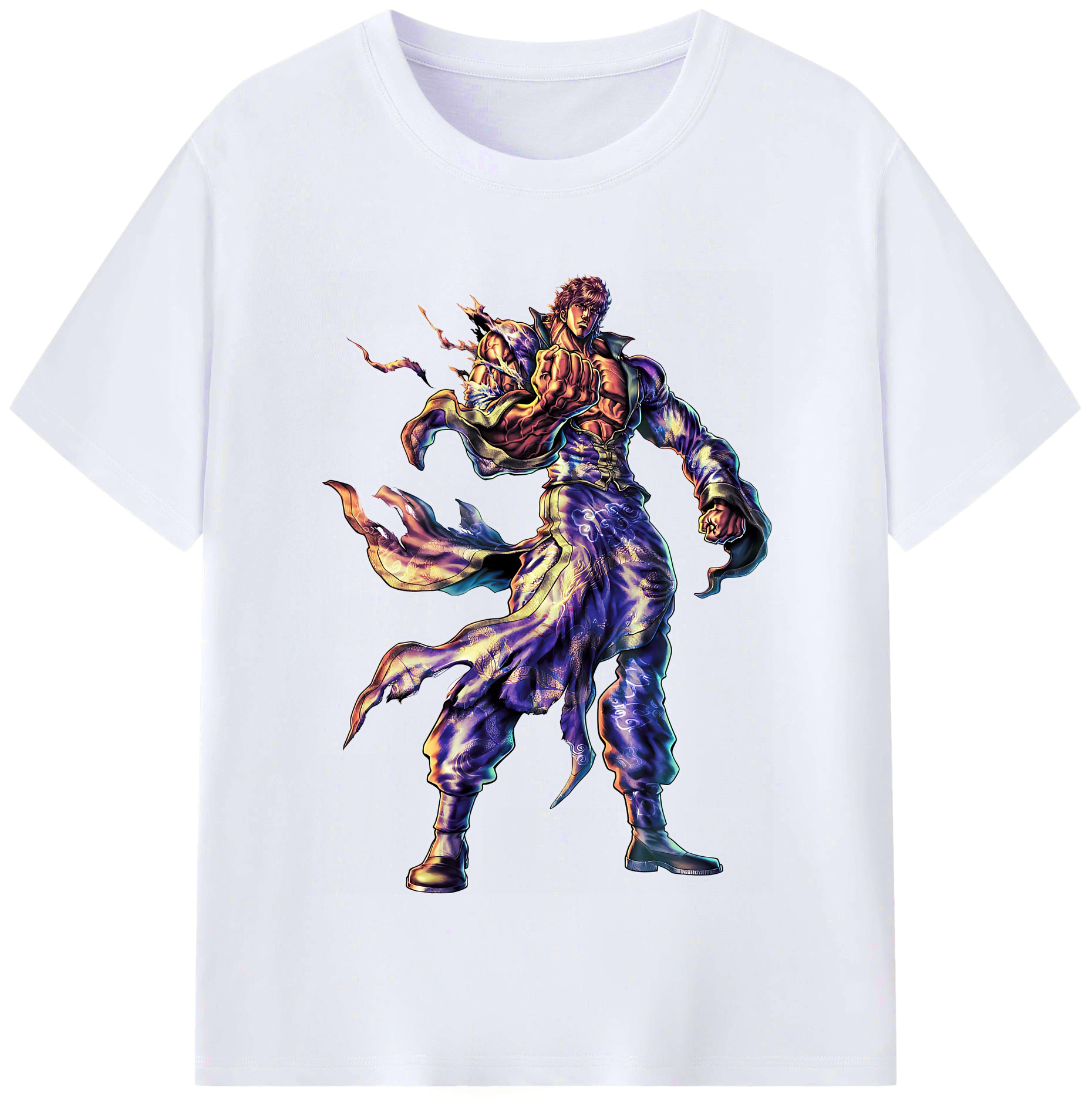 （画像用） 北斗の拳 Fist of the North Star レディースカジュアルプリントTシャツ（綿100％）