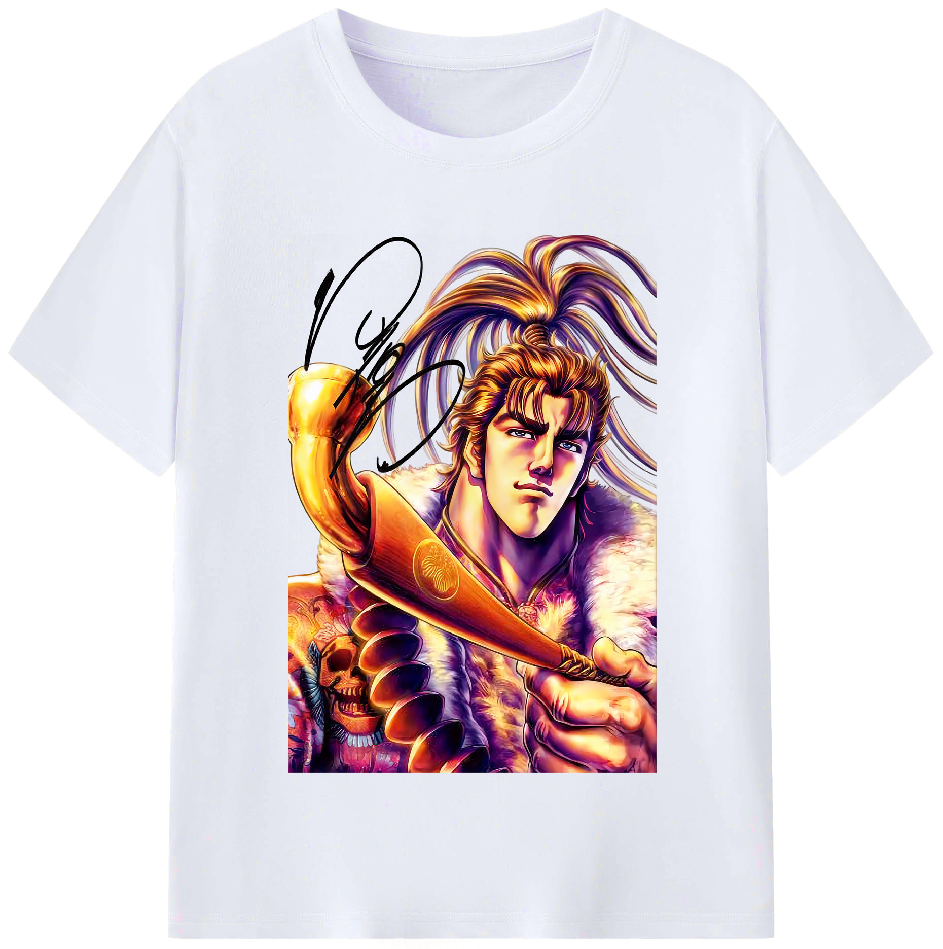 （画像用） 北斗の拳 Fist of the North Star レディースカジュアルプリントTシャツ（綿100％）