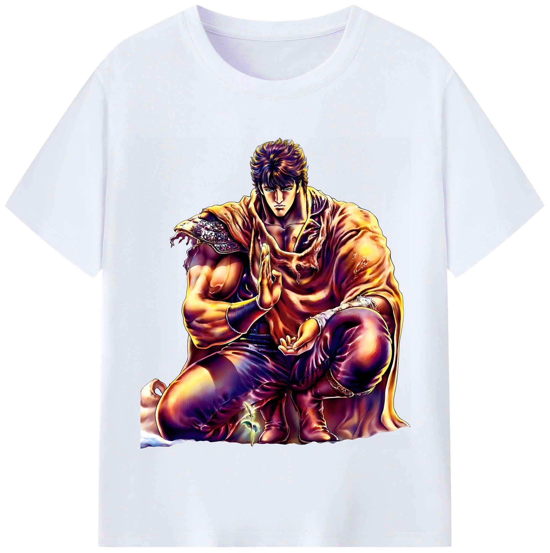 （画像用） 北斗の拳 Fist of the North Star レディースカジュアルプリントTシャツ（綿100％）