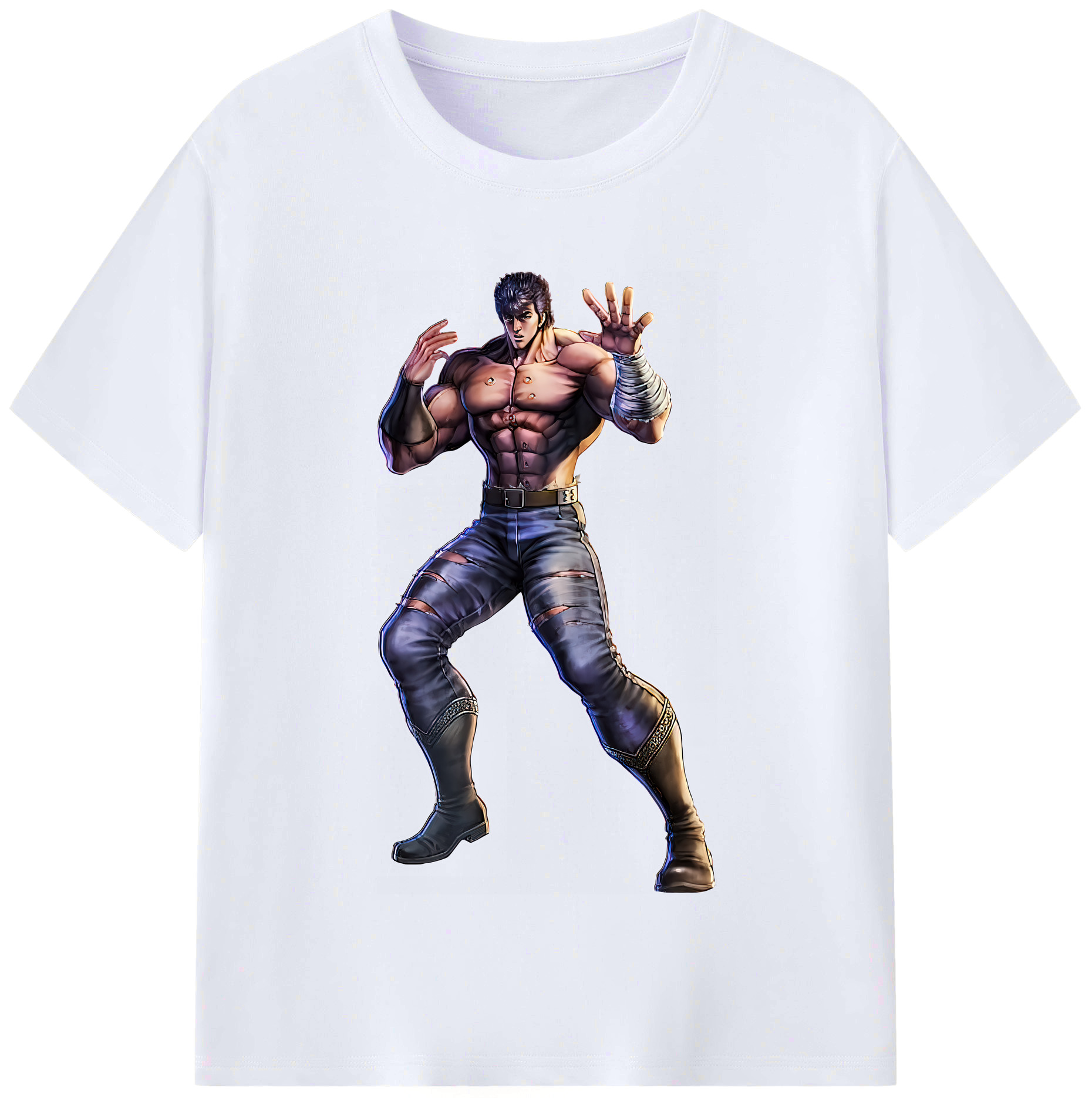 （画像用） 北斗の拳 Fist of the North Star レディースカジュアルプリントTシャツ（綿100％）