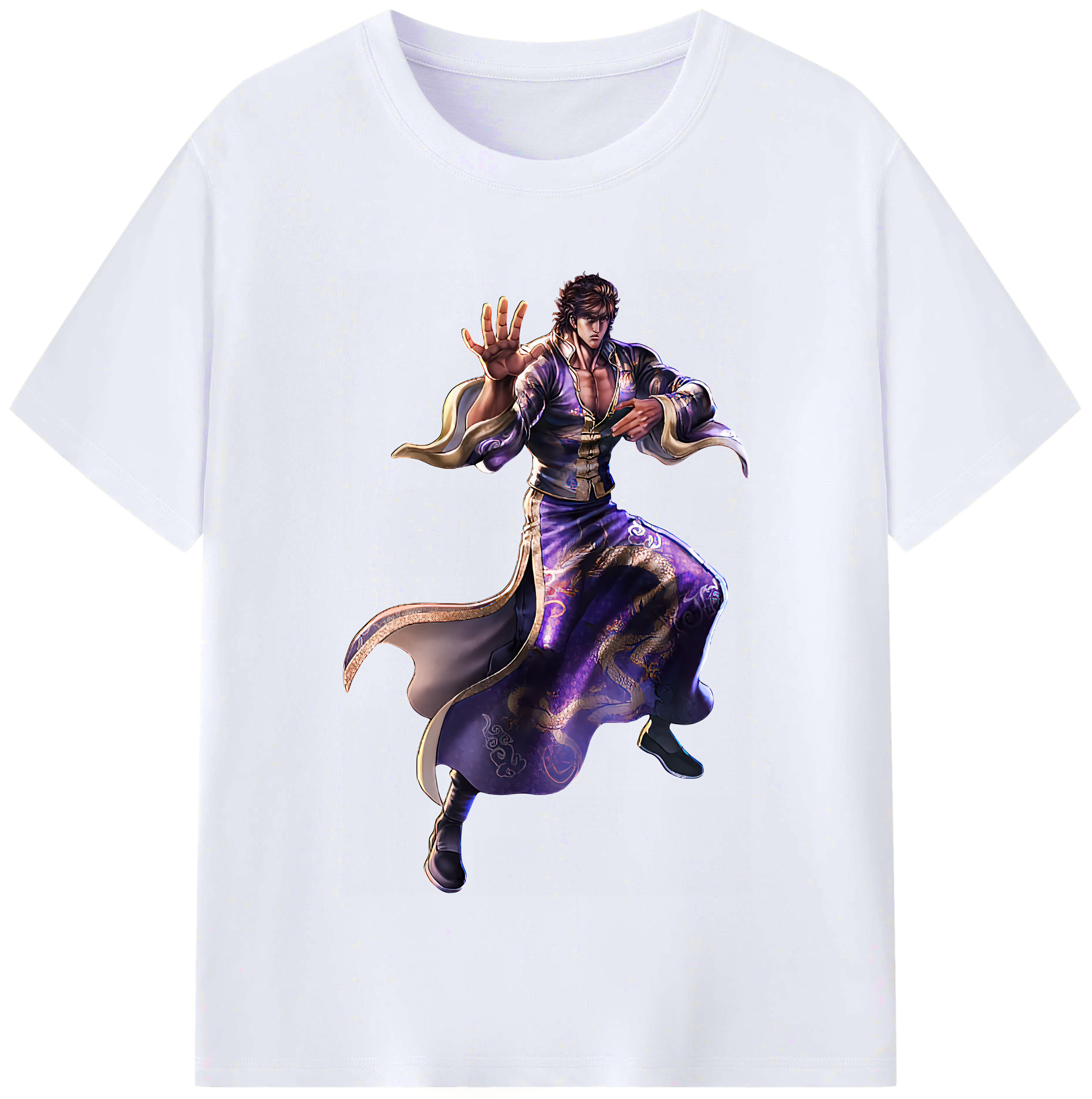 （画像用） 北斗の拳 Fist of the North Star レディースカジュアルプリントTシャツ（綿100％）