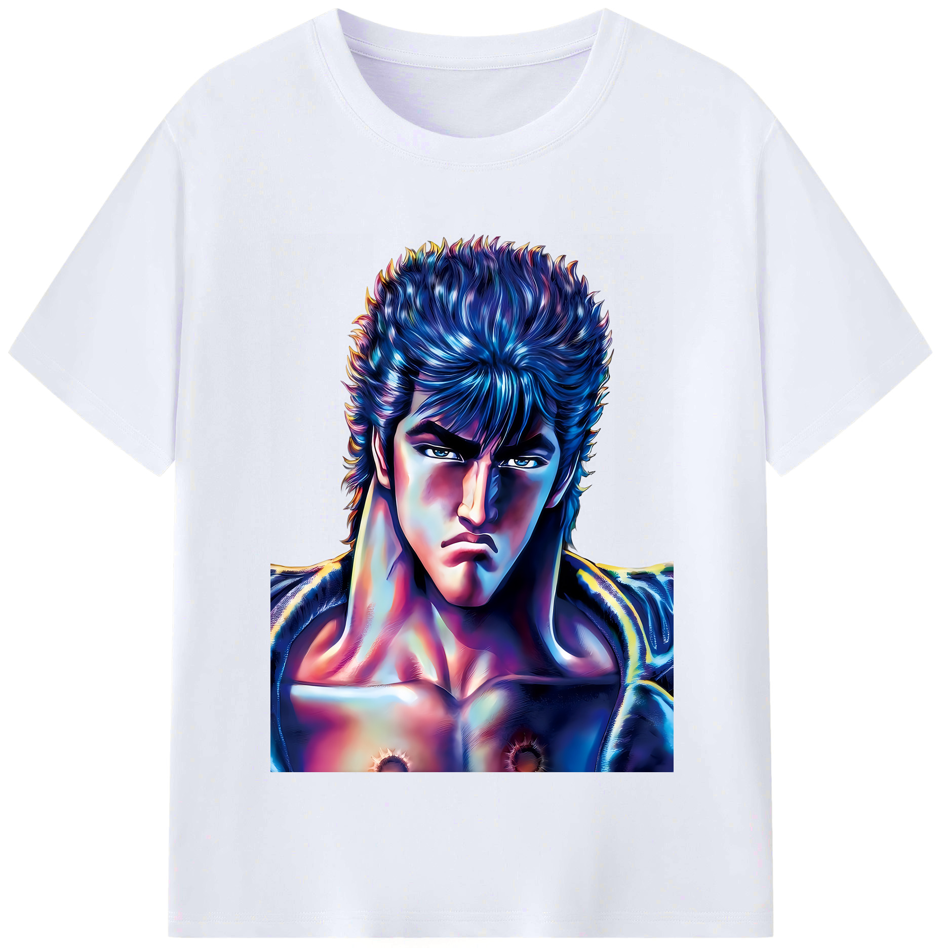 （画像用） 北斗の拳 Fist of the North Star レディースカジュアルプリントTシャツ（綿100％）