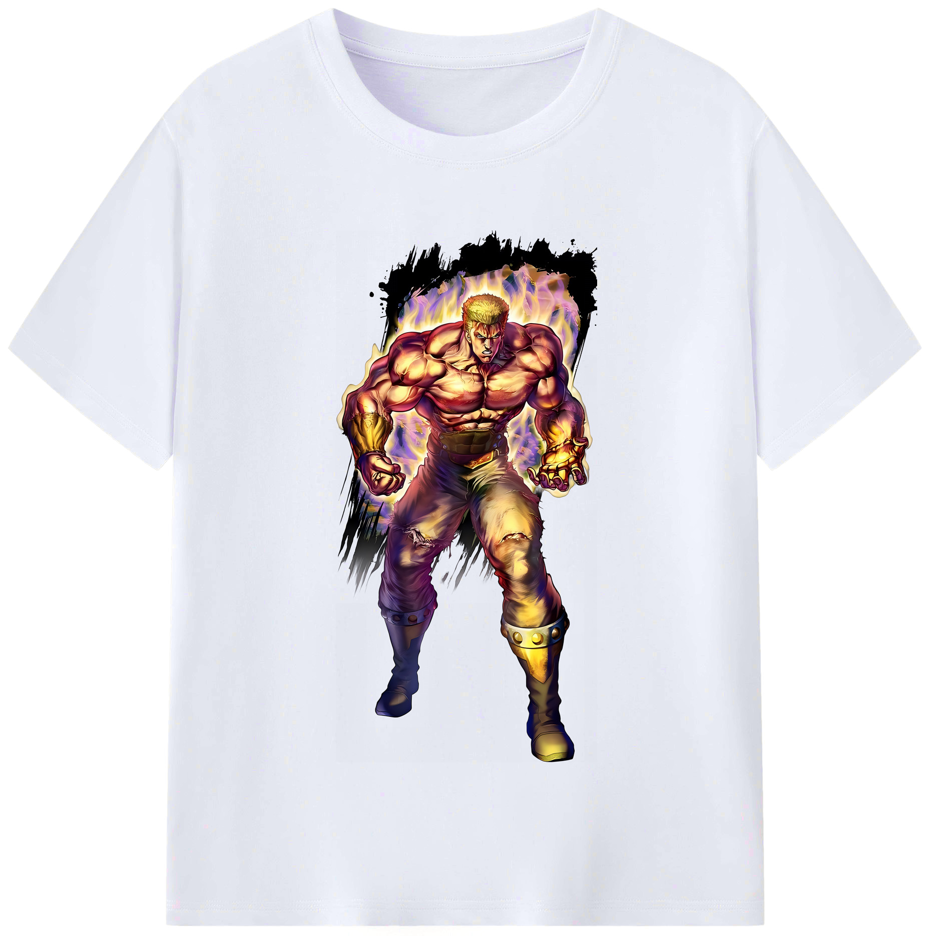 （画像用） 北斗の拳 Fist of the North Star レディースカジュアルプリントTシャツ（綿100％）