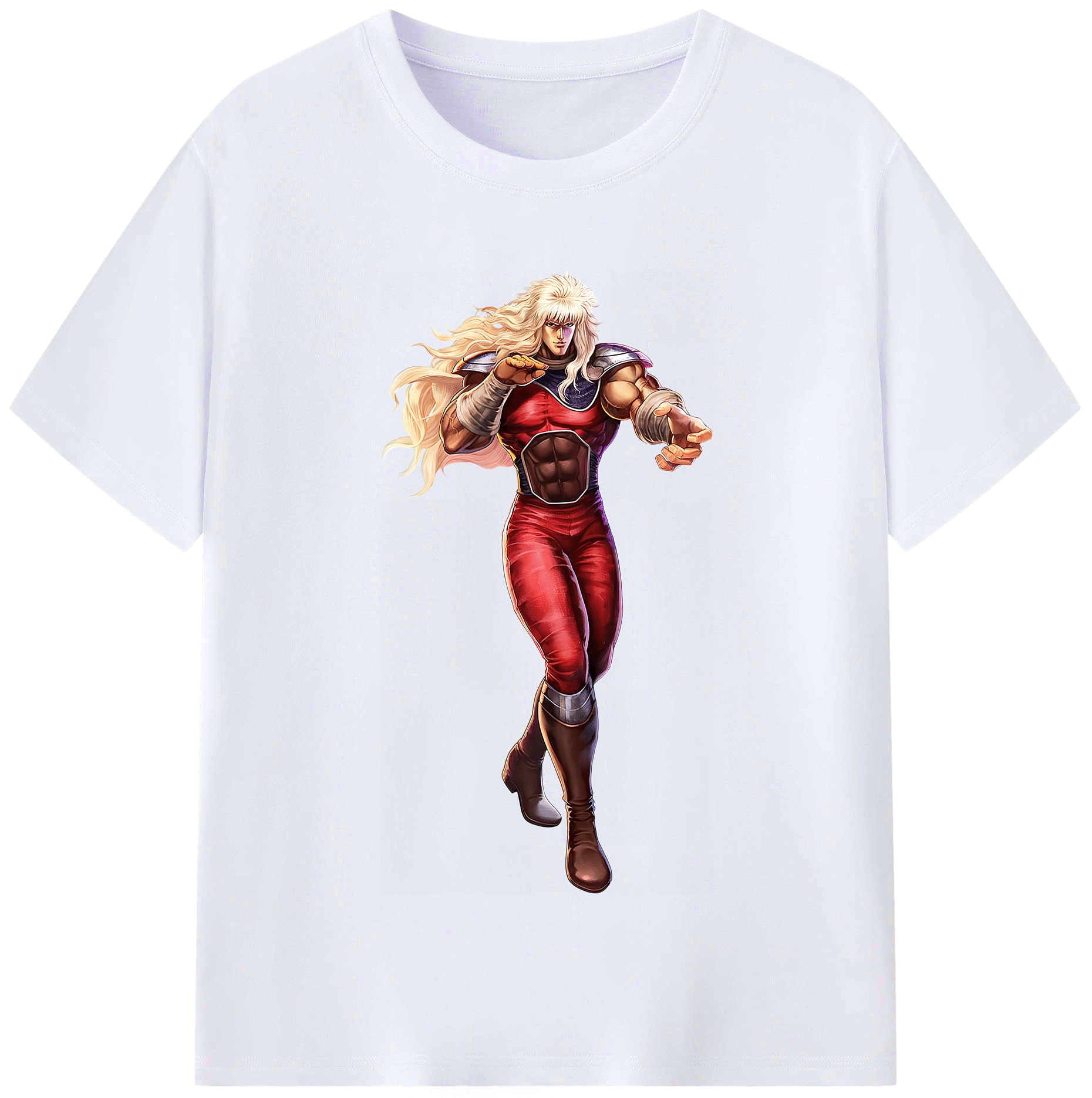 （画像用） 北斗の拳 Fist of the North Star レディースカジュアルプリントTシャツ（綿100％）