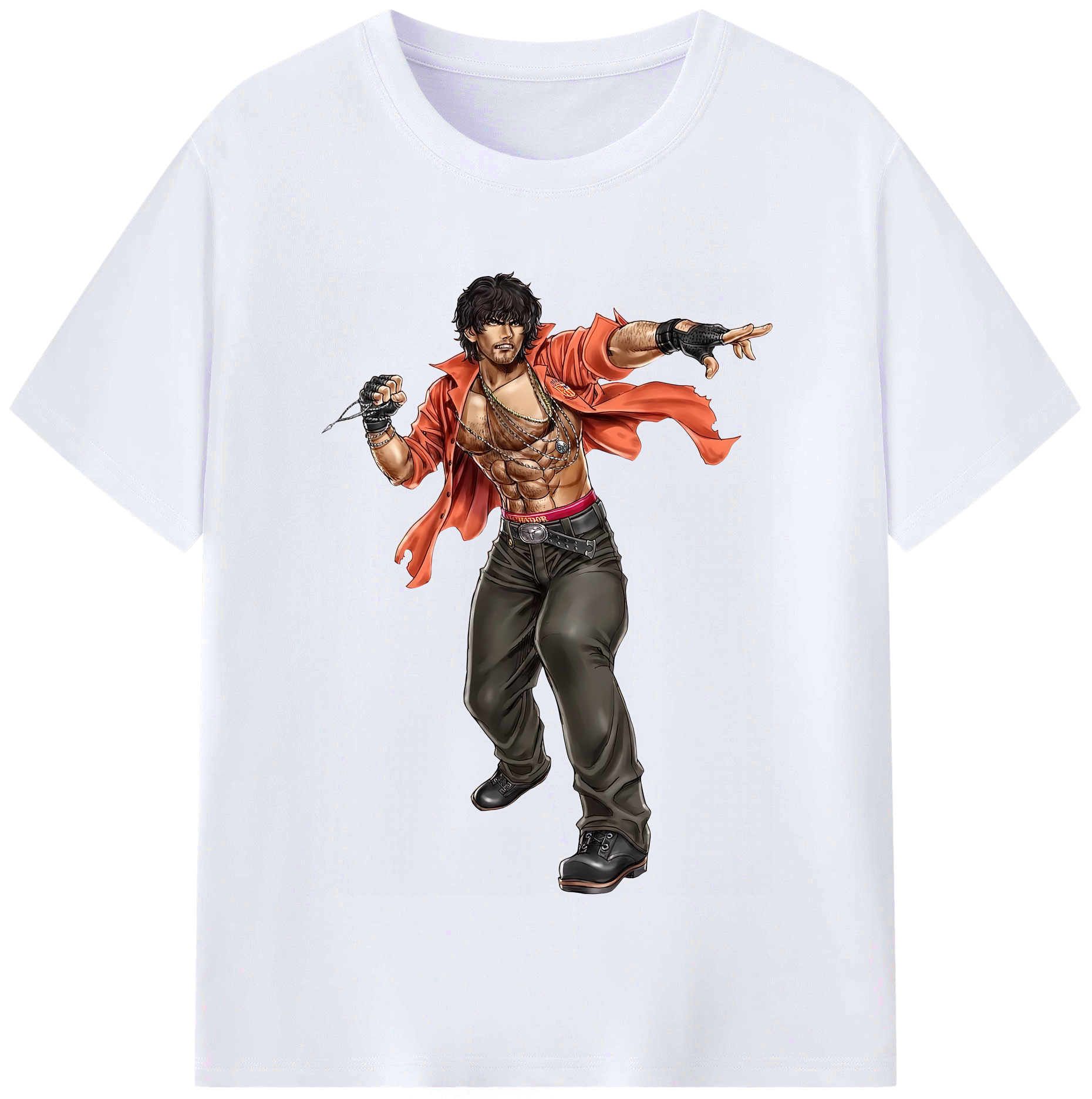 （画像用） 北斗の拳 Fist of the North Star レディースカジュアルプリントTシャツ（綿100％）