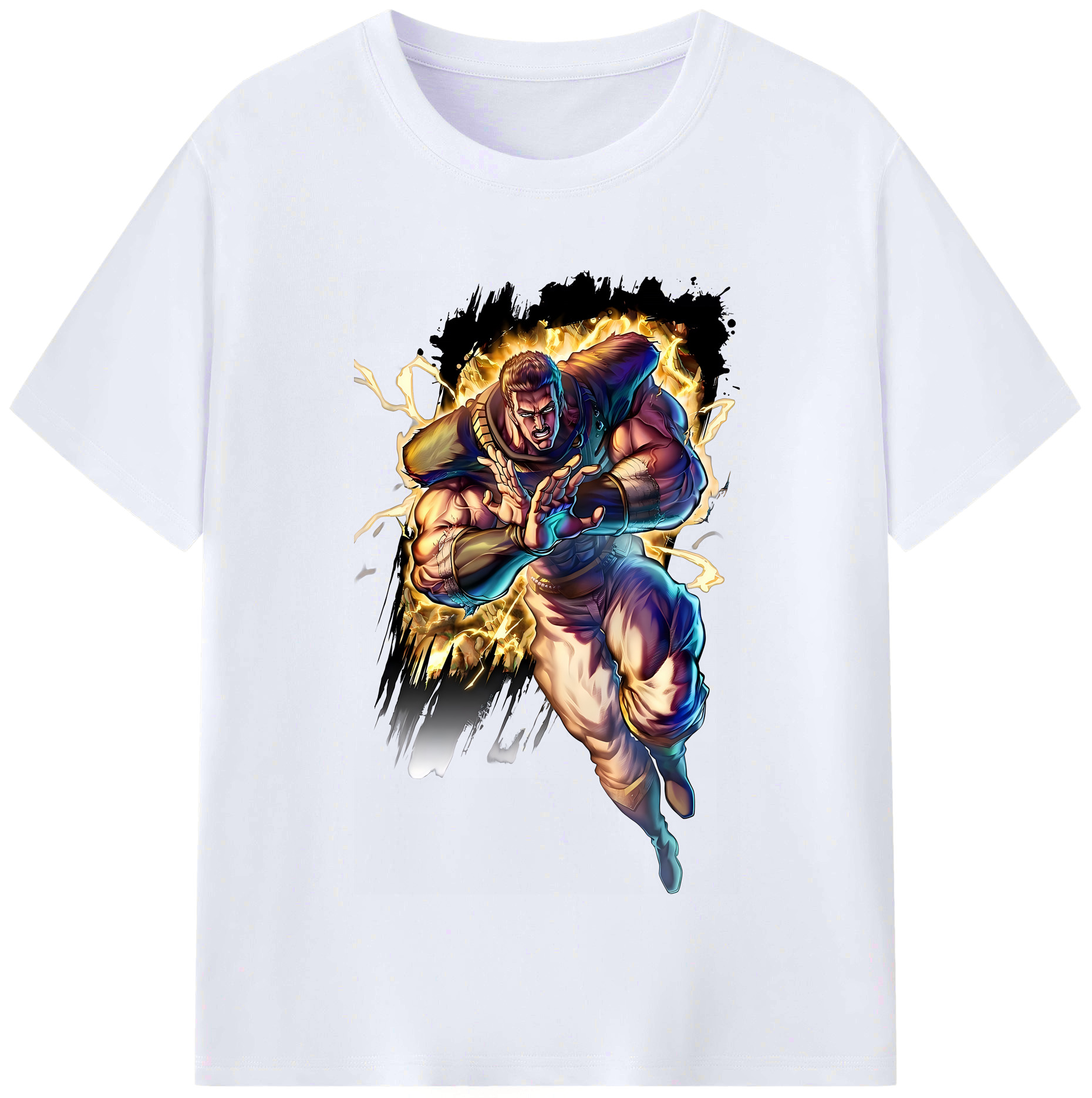 （画像用） 北斗の拳 Fist of the North Star レディースカジュアルプリントTシャツ（綿100％）