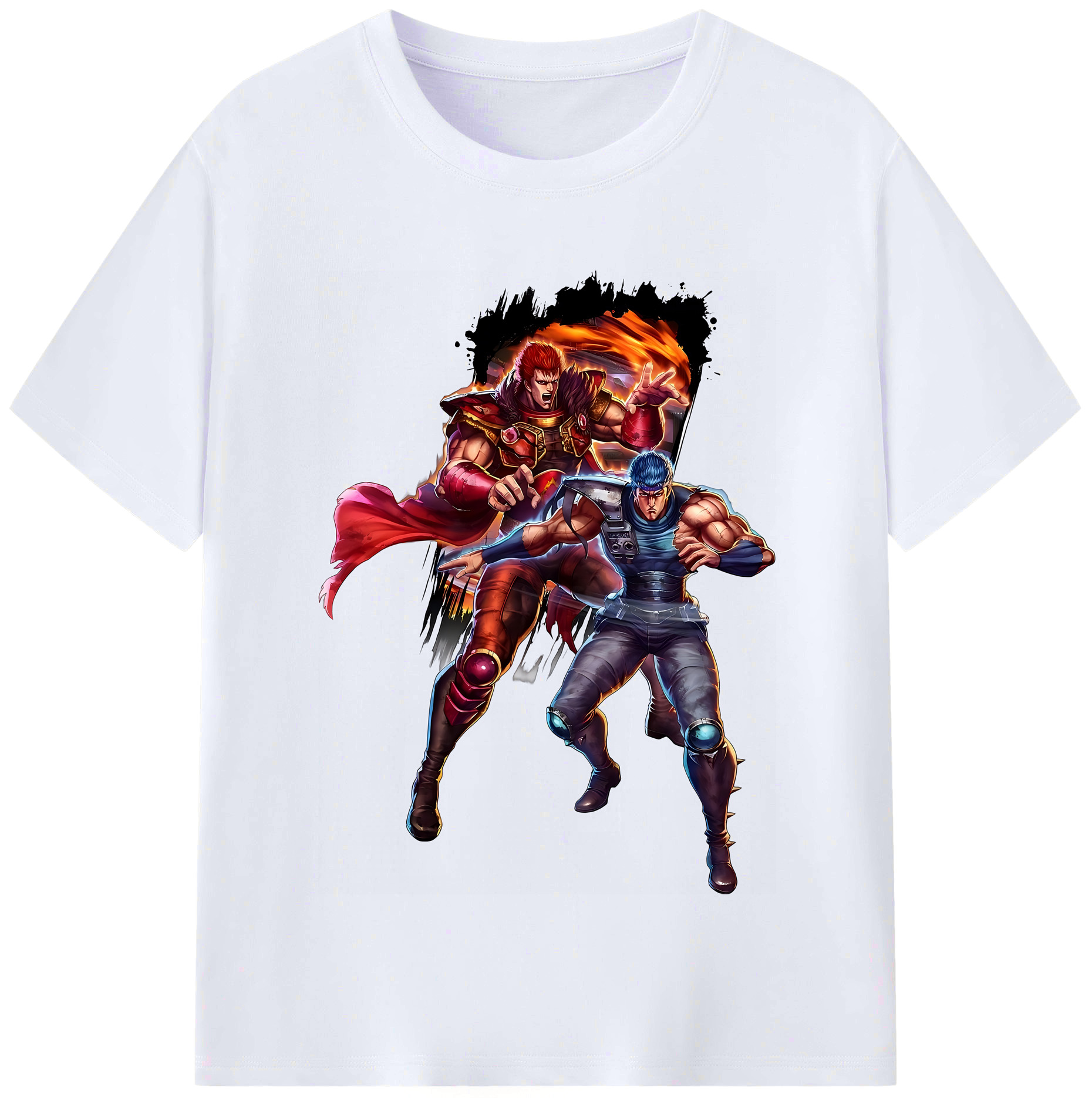 （画像用） 北斗の拳 Fist of the North Star レディースカジュアルプリントTシャツ（綿100％）