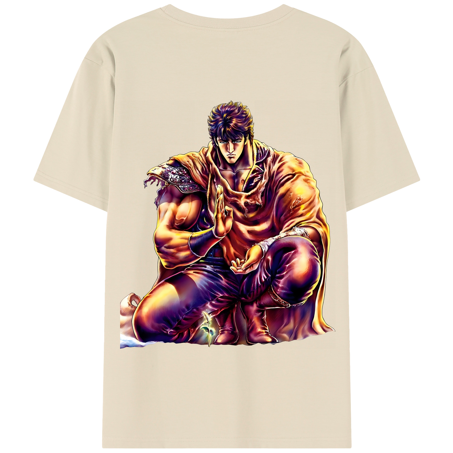 （画像用） 北斗の拳 Fist of the North Star 綿100％半袖Tシャツ（背面プリント）