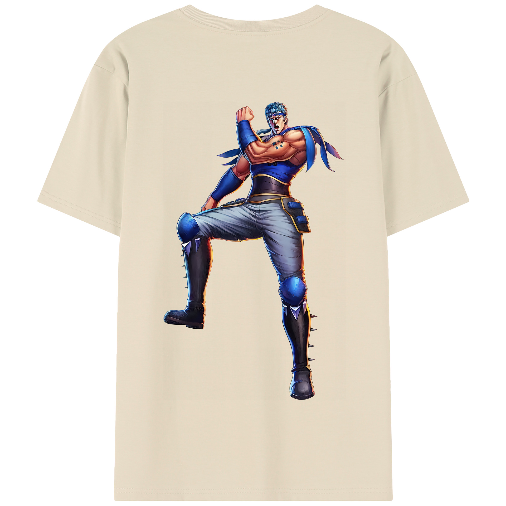 （画像用） 北斗の拳 Fist of the North Star 綿100％半袖Tシャツ（背面プリント）