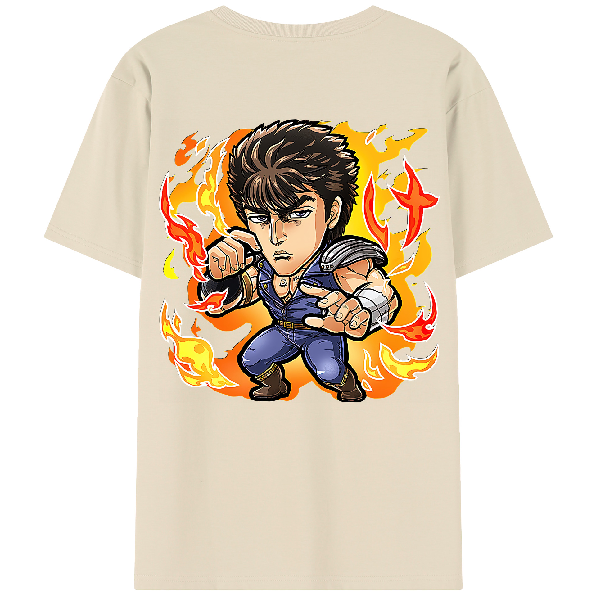 （画像用） 北斗の拳 Fist of the North Star 綿100％半袖Tシャツ（背面プリント）