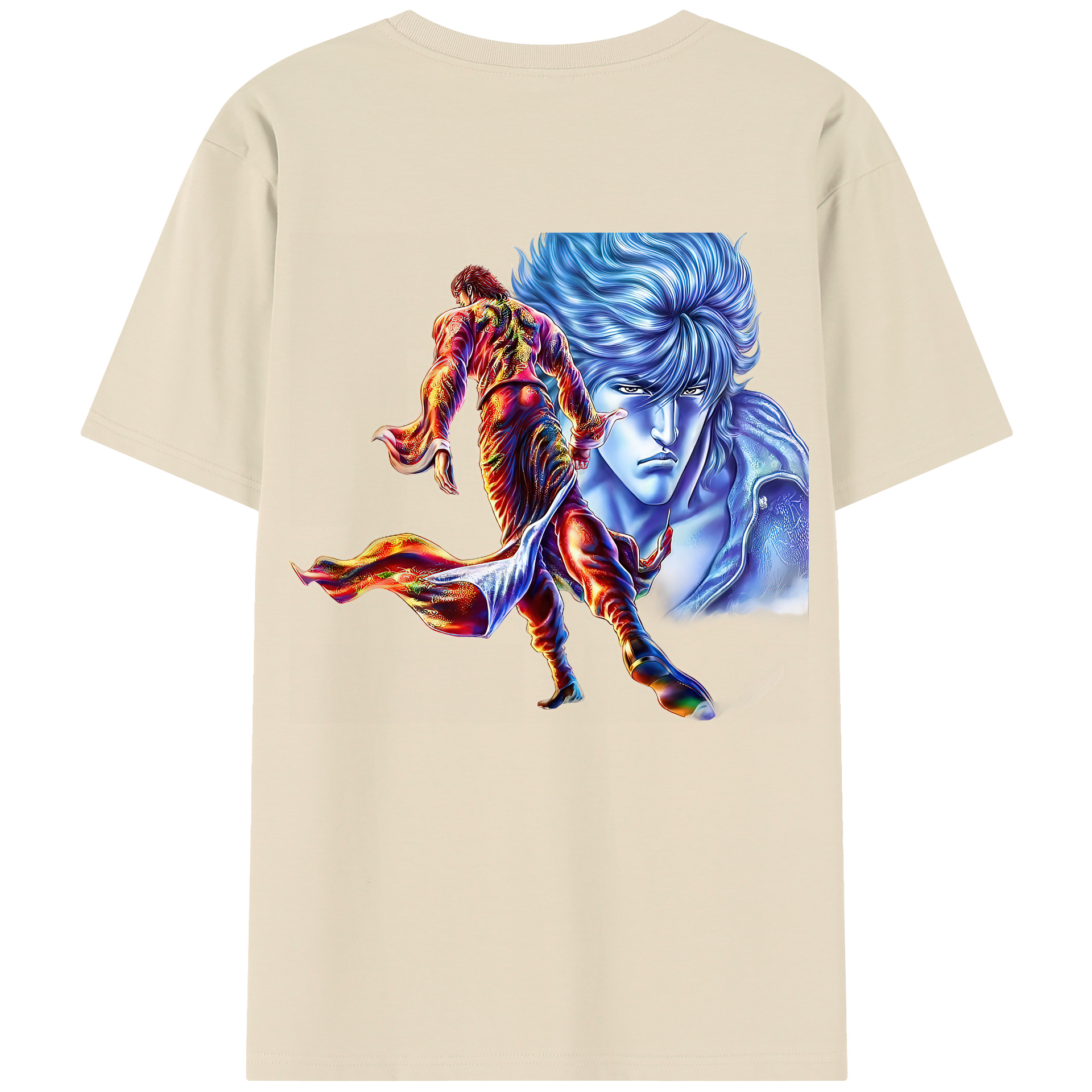 （画像用） 北斗の拳 Fist of the North Star 綿100％半袖Tシャツ（背面プリント）