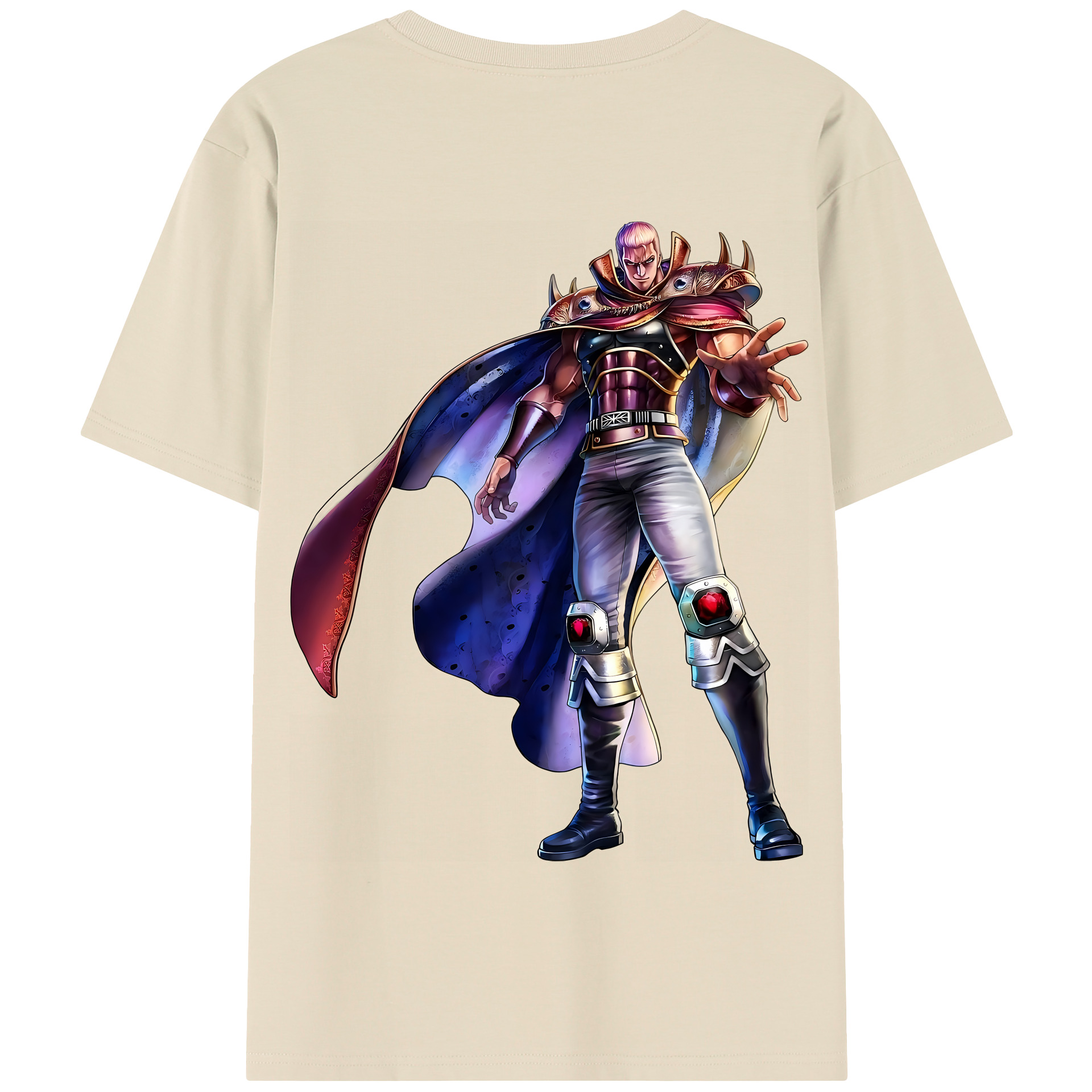 （画像用） 北斗の拳 Fist of the North Star 綿100％半袖Tシャツ（背面プリント）