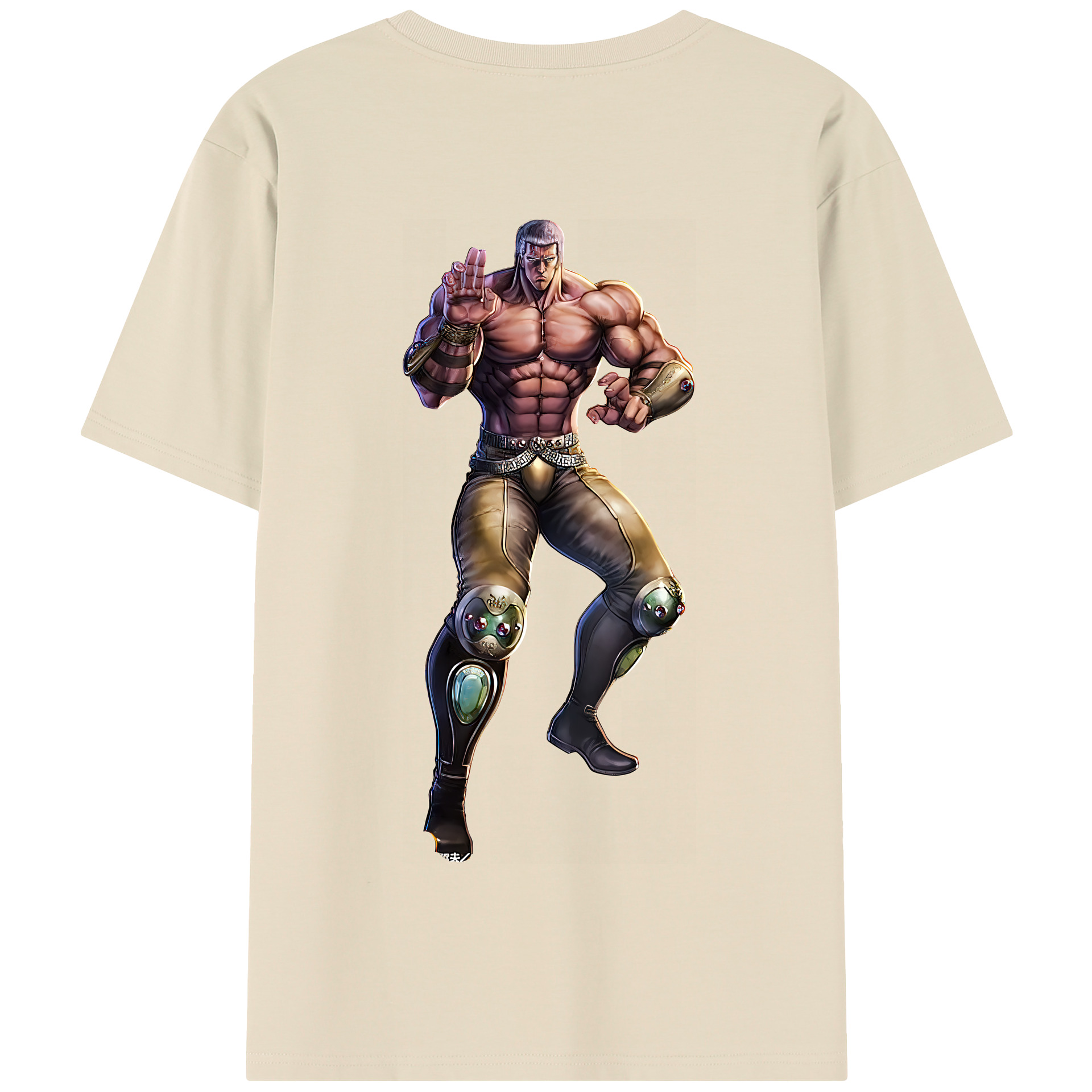 （画像用） 北斗の拳 Fist of the North Star 綿100％半袖Tシャツ（背面プリント）