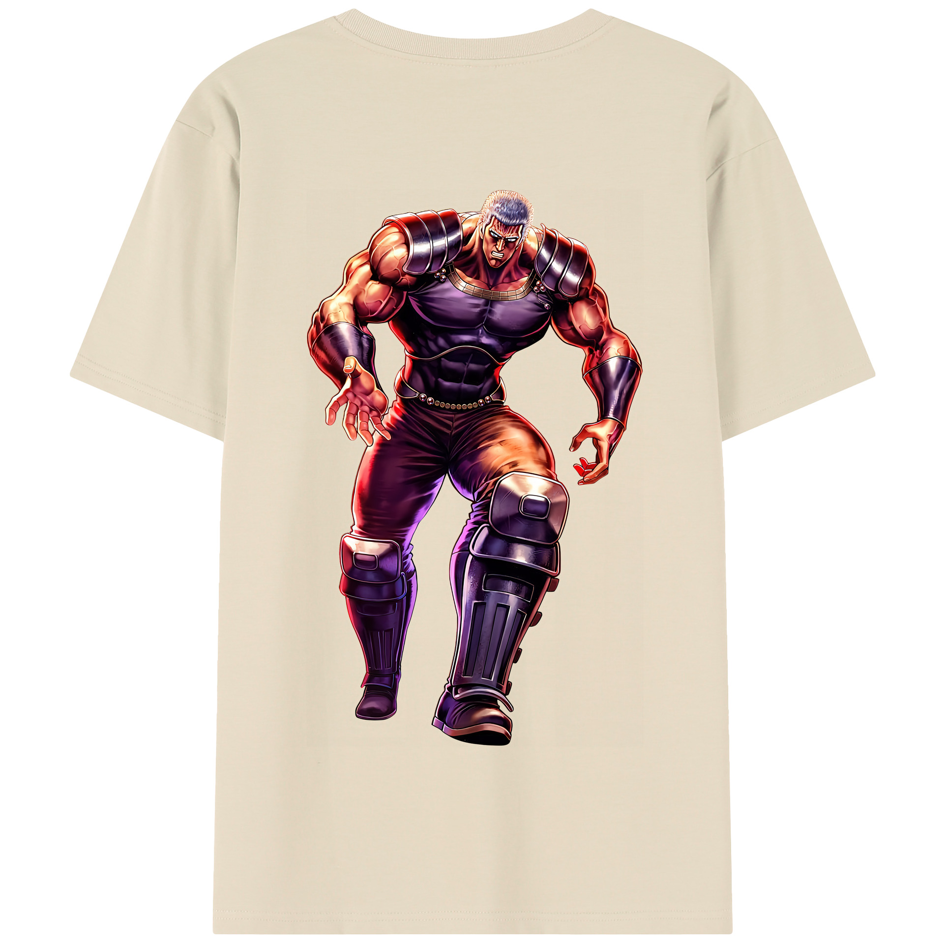 （画像用） 北斗の拳 Fist of the North Star 綿100％半袖Tシャツ（背面プリント）