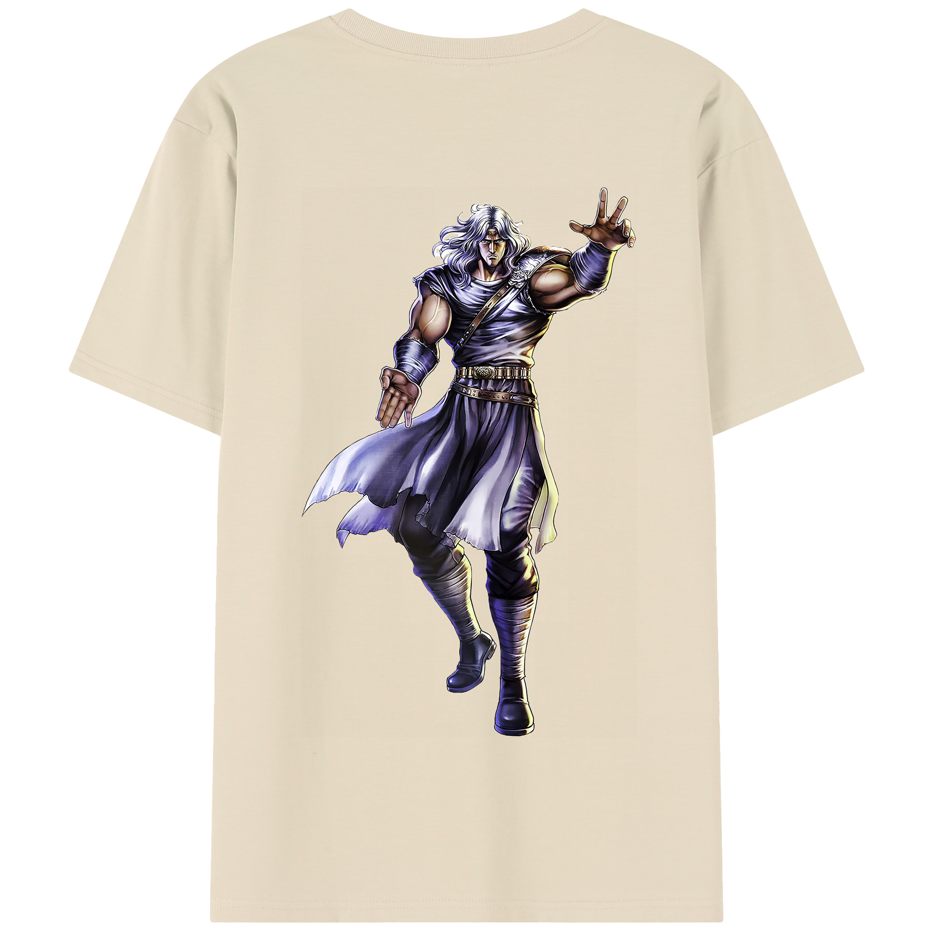 （画像用） 北斗の拳 Fist of the North Star 綿100％半袖Tシャツ（背面プリント）