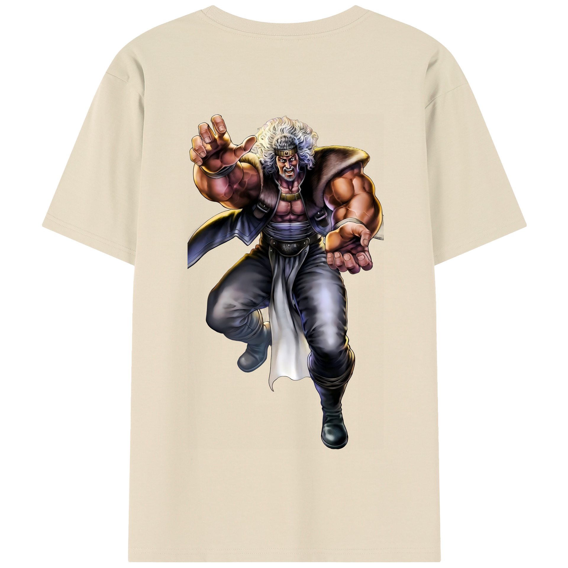 （画像用） 北斗の拳 Fist of the North Star 綿100％半袖Tシャツ（背面プリント）
