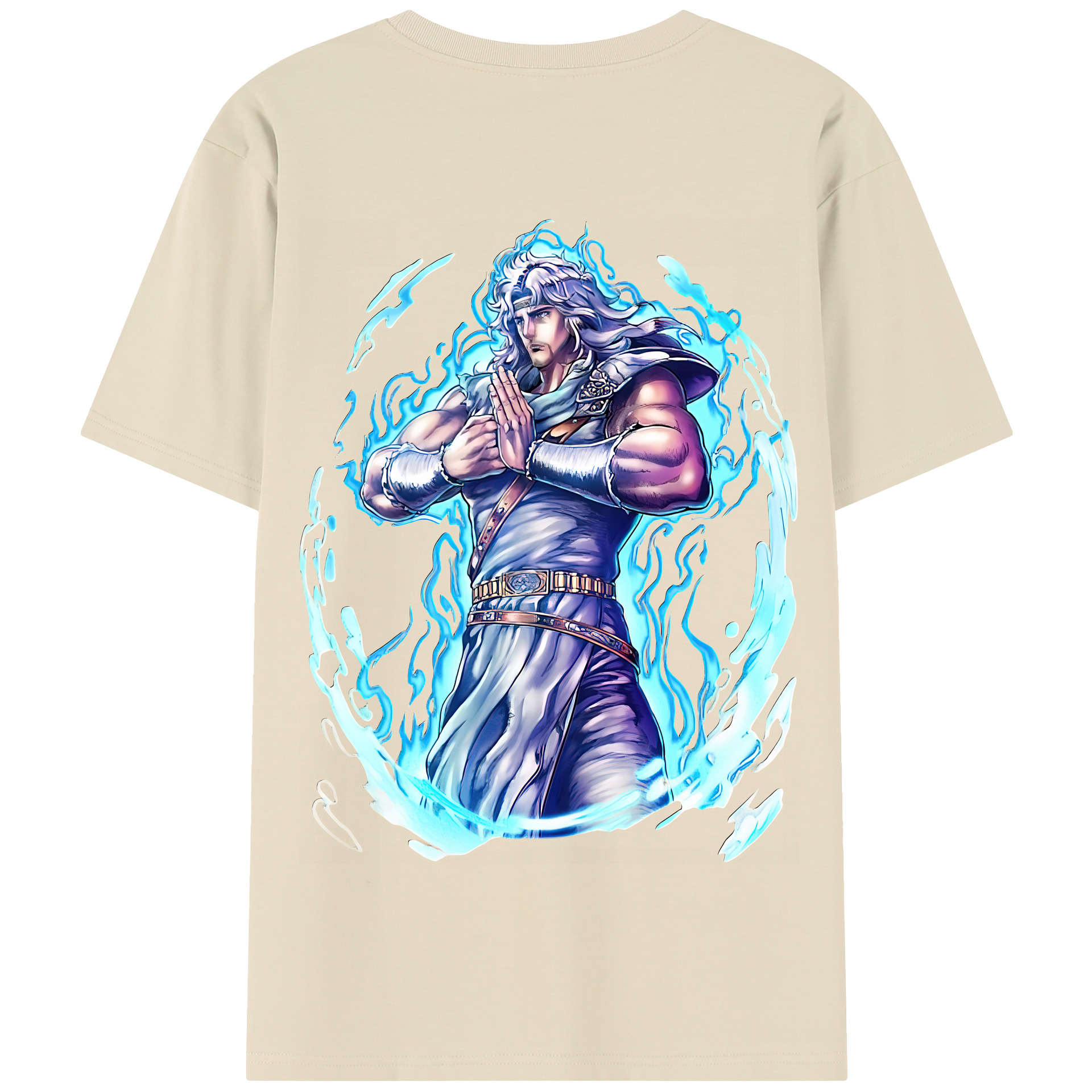 （画像用） 北斗の拳 Fist of the North Star 綿100％半袖Tシャツ（背面プリント）