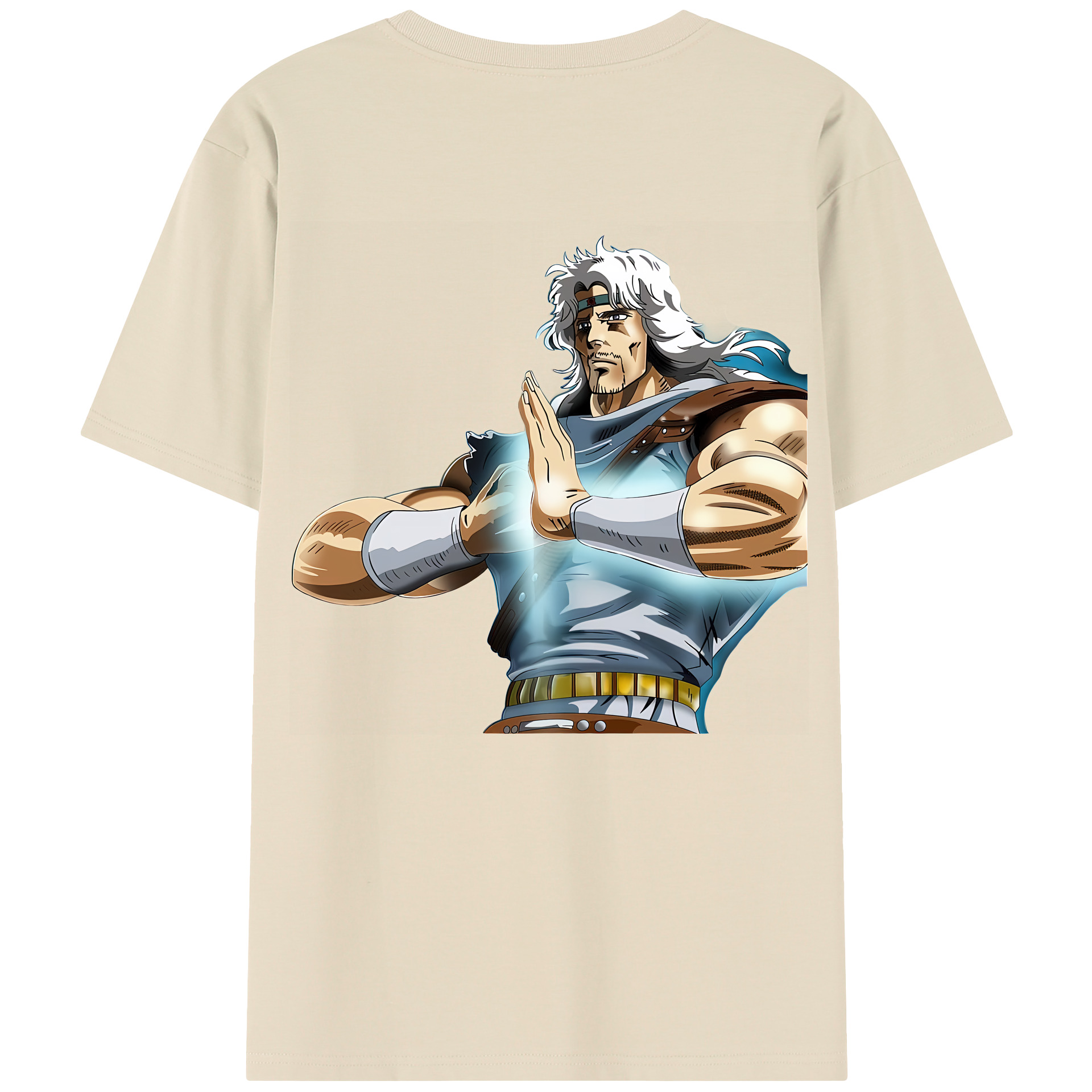 （画像用） 北斗の拳 Fist of the North Star 綿100％半袖Tシャツ（背面プリント）