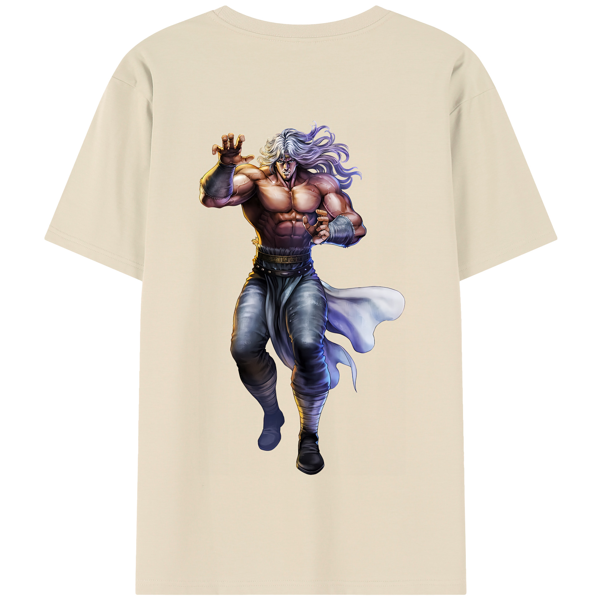 （画像用） 北斗の拳 Fist of the North Star 綿100％半袖Tシャツ（背面プリント）