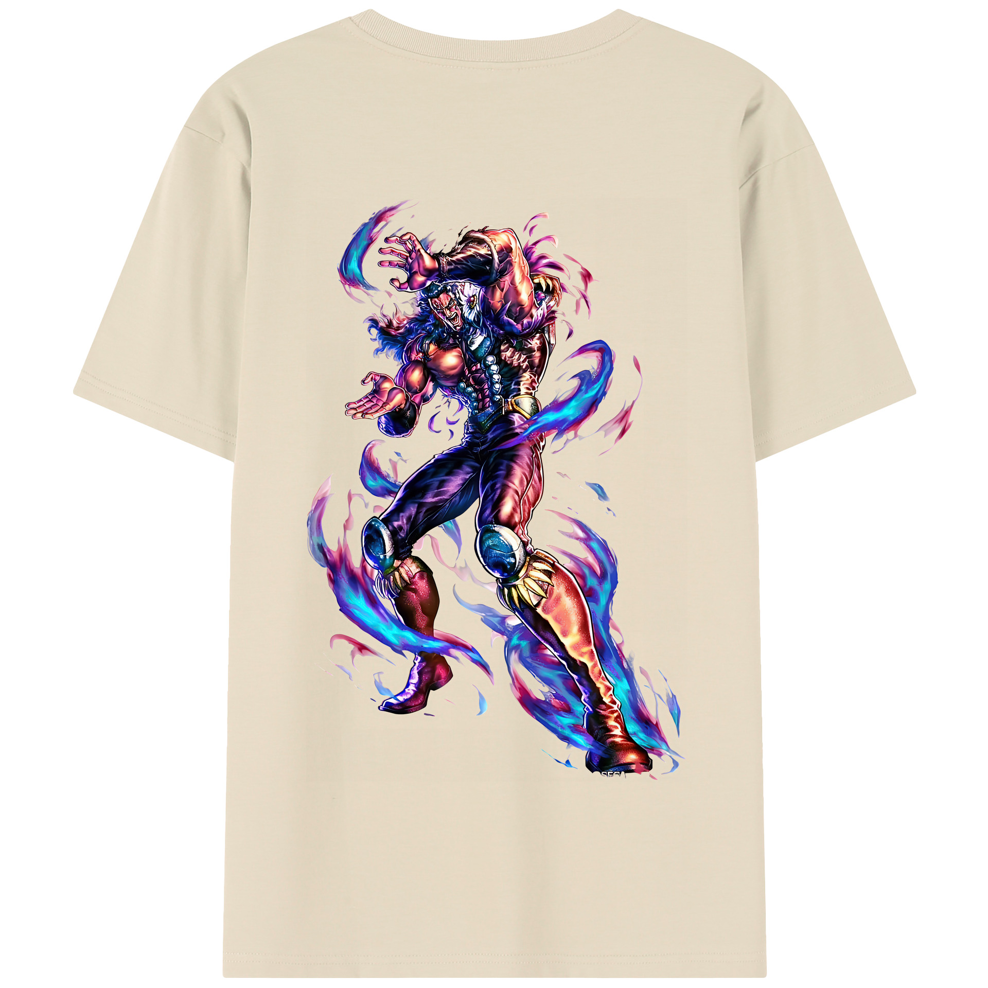 （画像用） 北斗の拳 Fist of the North Star 綿100％半袖Tシャツ（背面プリント）
