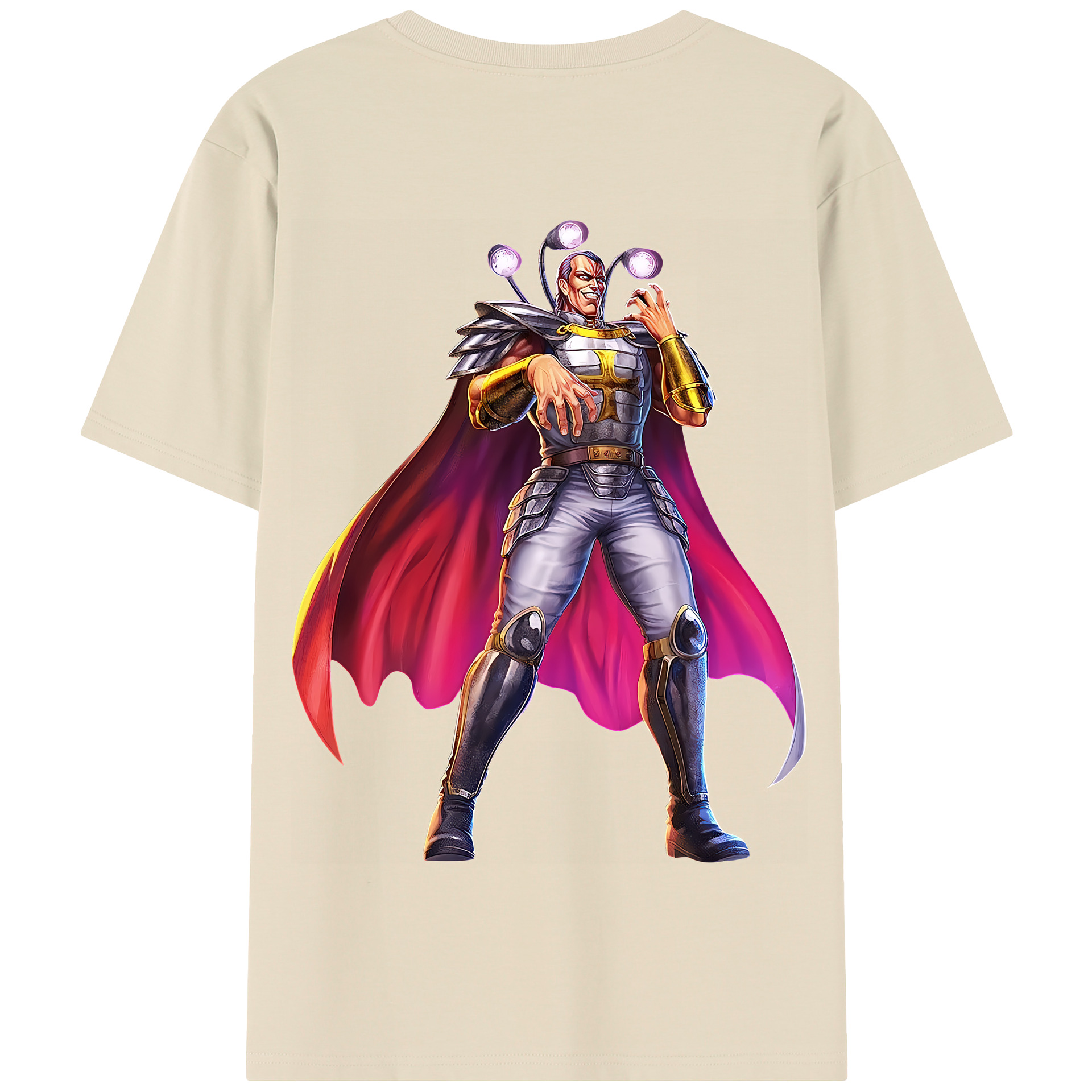 （画像用） 北斗の拳 Fist of the North Star 綿100％半袖Tシャツ（背面プリント）