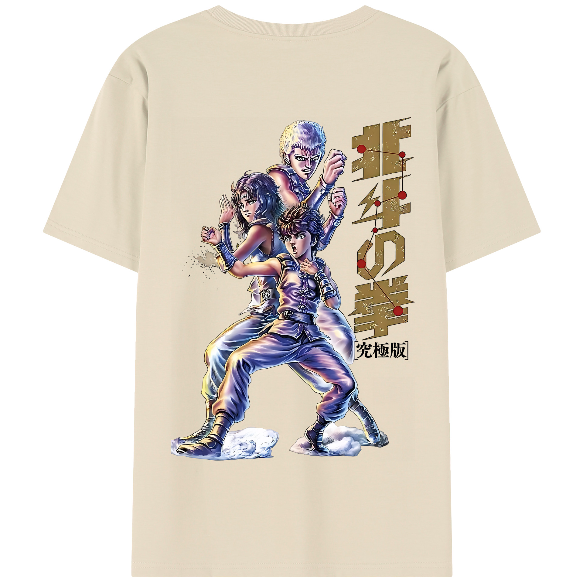 （画像用） 北斗の拳 Fist of the North Star 綿100％半袖Tシャツ（背面プリント）