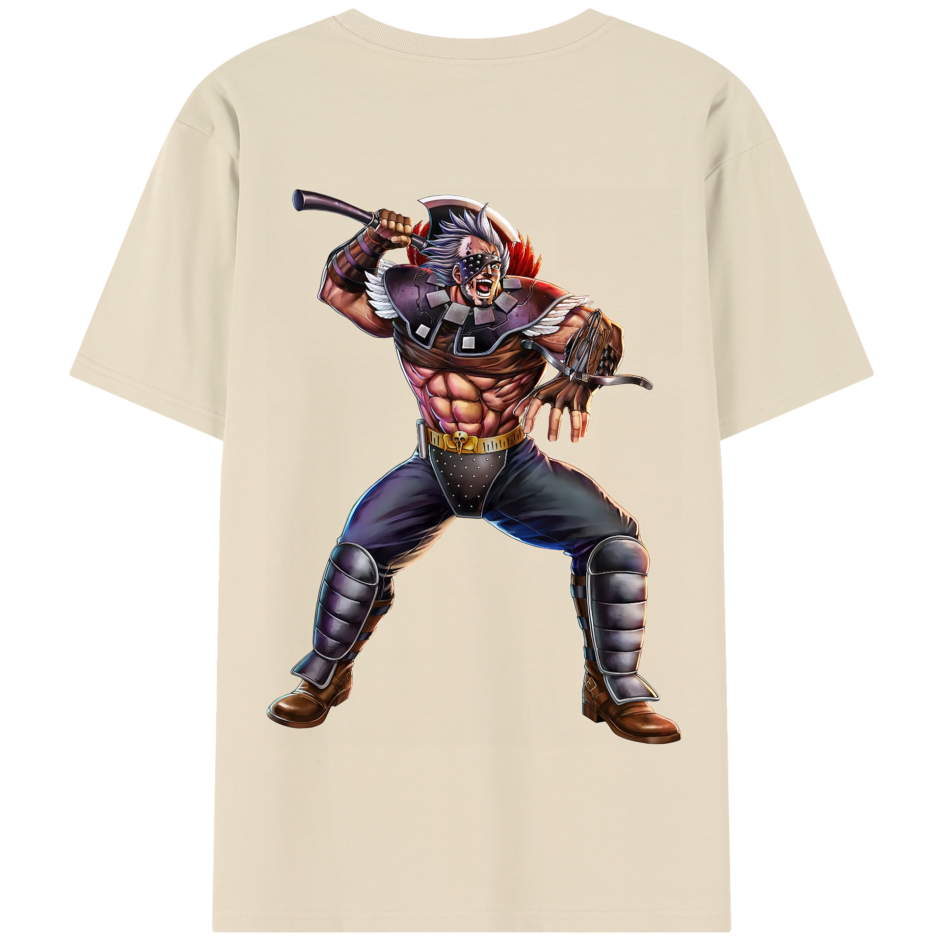 （画像用） 北斗の拳 Fist of the North Star 綿100％半袖Tシャツ（背面プリント）