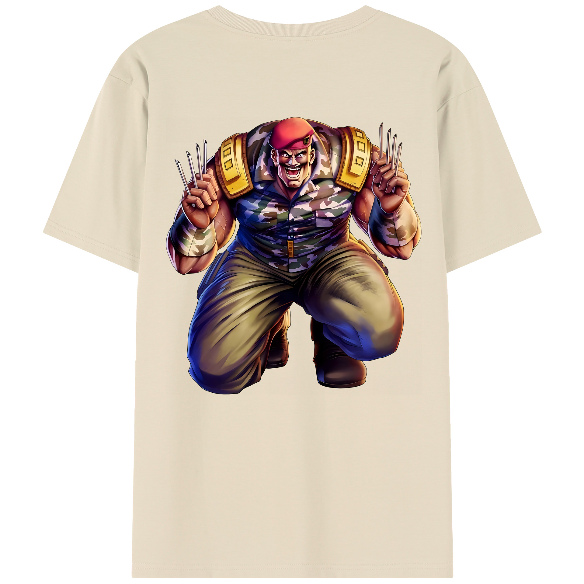 （画像用） 北斗の拳 Fist of the North Star 綿100％半袖Tシャツ（背面プリント）