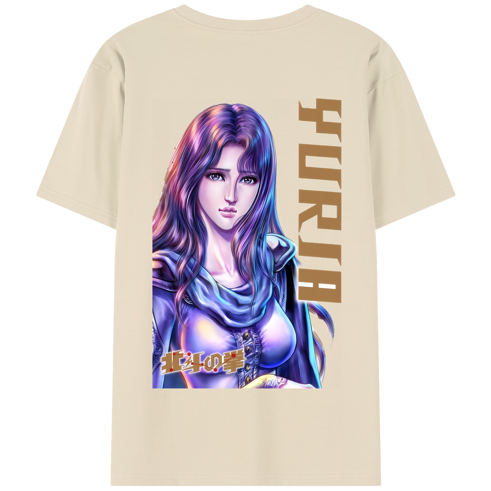 （画像用） 北斗の拳 Fist of the North Star 綿100％半袖Tシャツ（背面プリント）