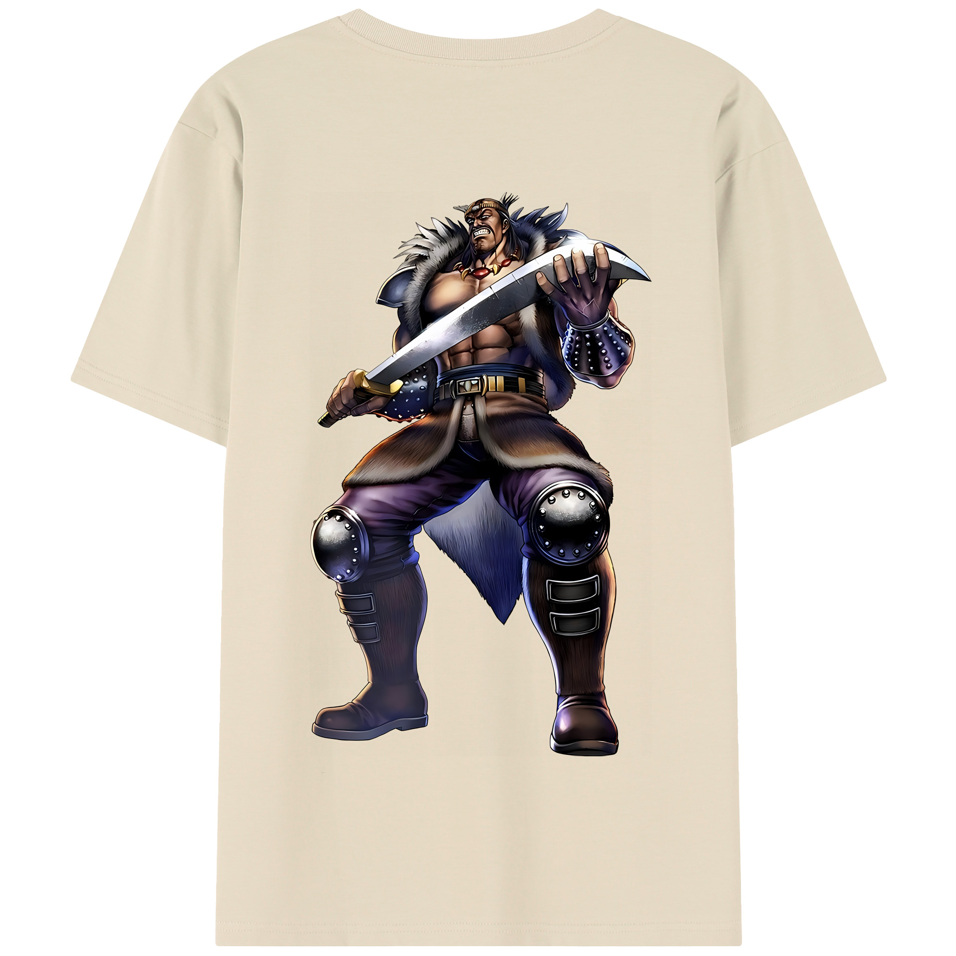（画像用） 北斗の拳 Fist of the North Star 綿100％半袖Tシャツ（背面プリント）