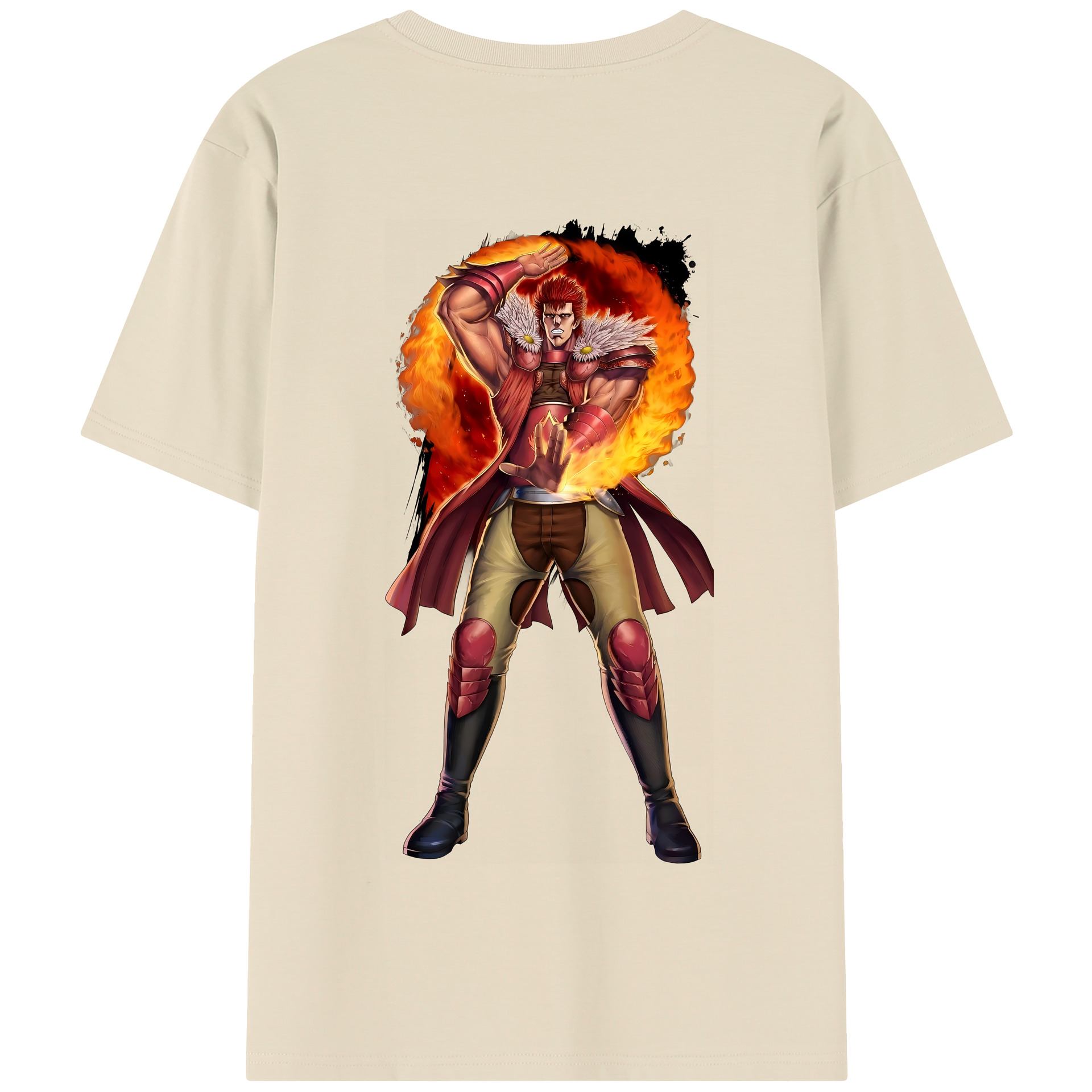 （画像用） 北斗の拳 Fist of the North Star 綿100％半袖Tシャツ（背面プリント）