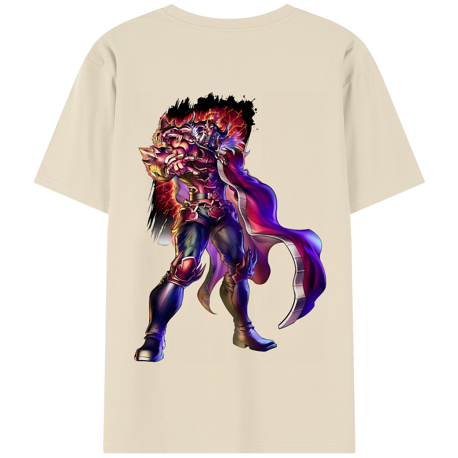 （画像用） 北斗の拳 Fist of the North Star 綿100％半袖Tシャツ（背面プリント）